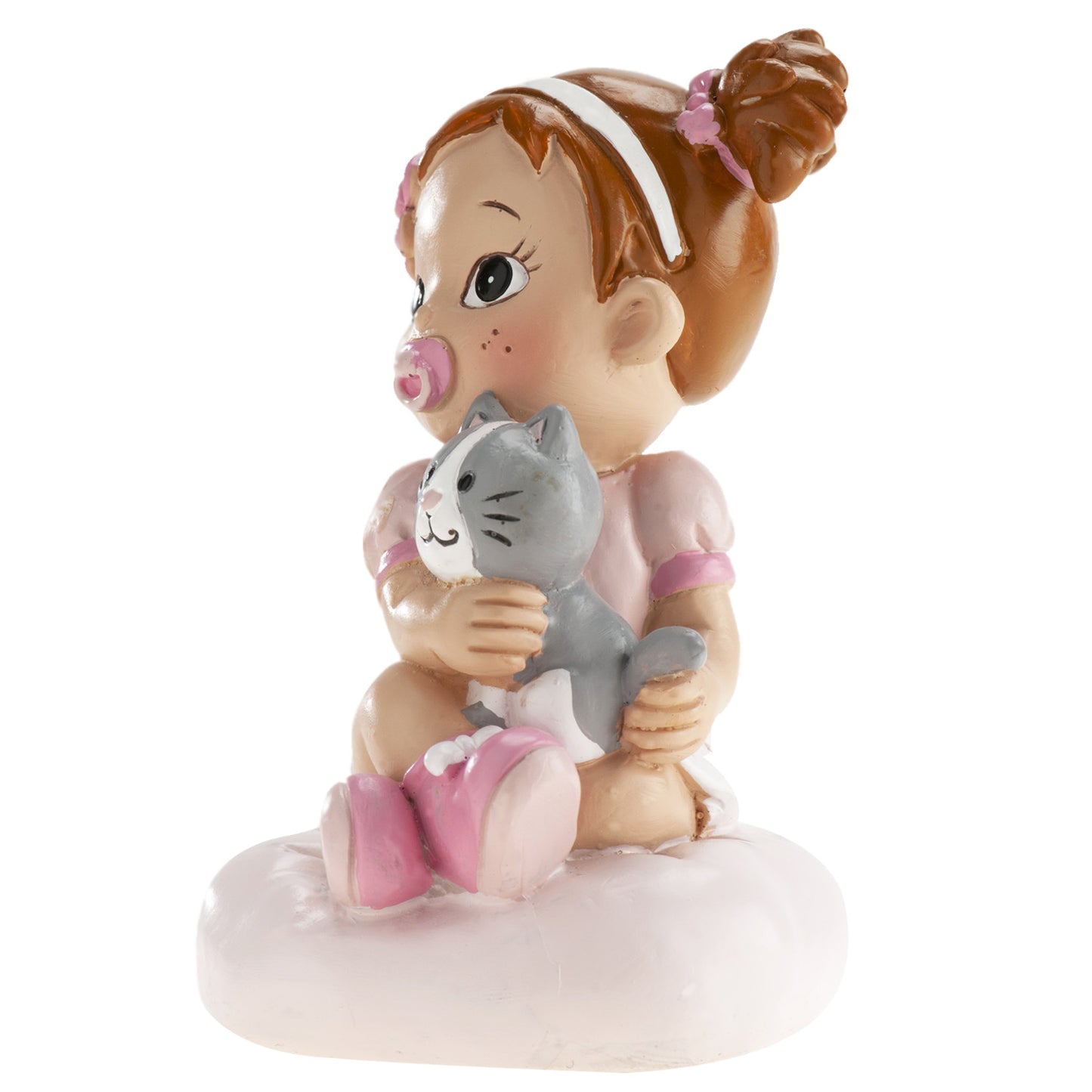 BATTESIMO BAMBINA CON IL GATTO 10CM