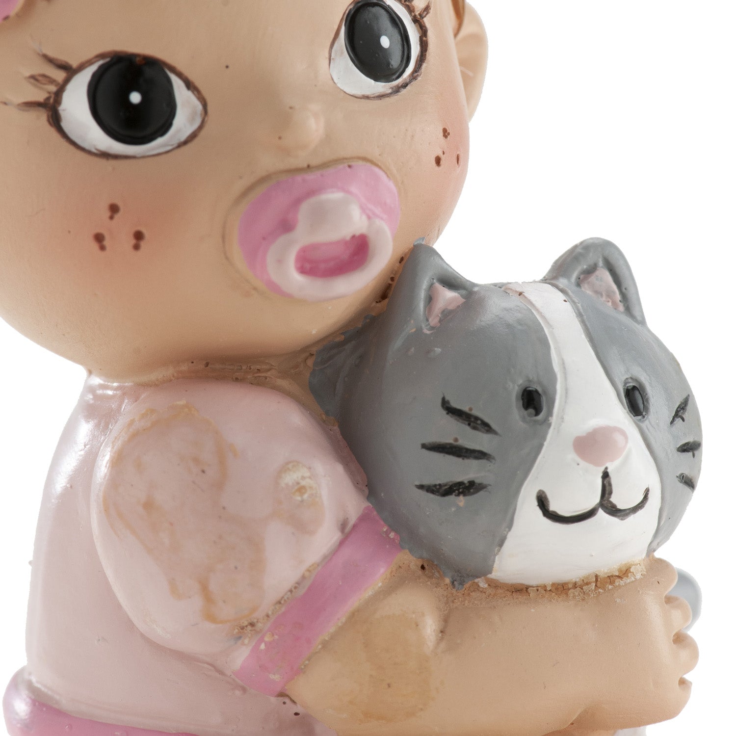 BATTESIMO BAMBINA CON IL GATTO 10CM
