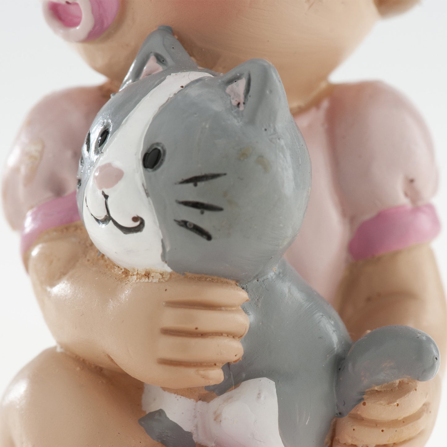 BATTESIMO BAMBINA CON IL GATTO 10CM