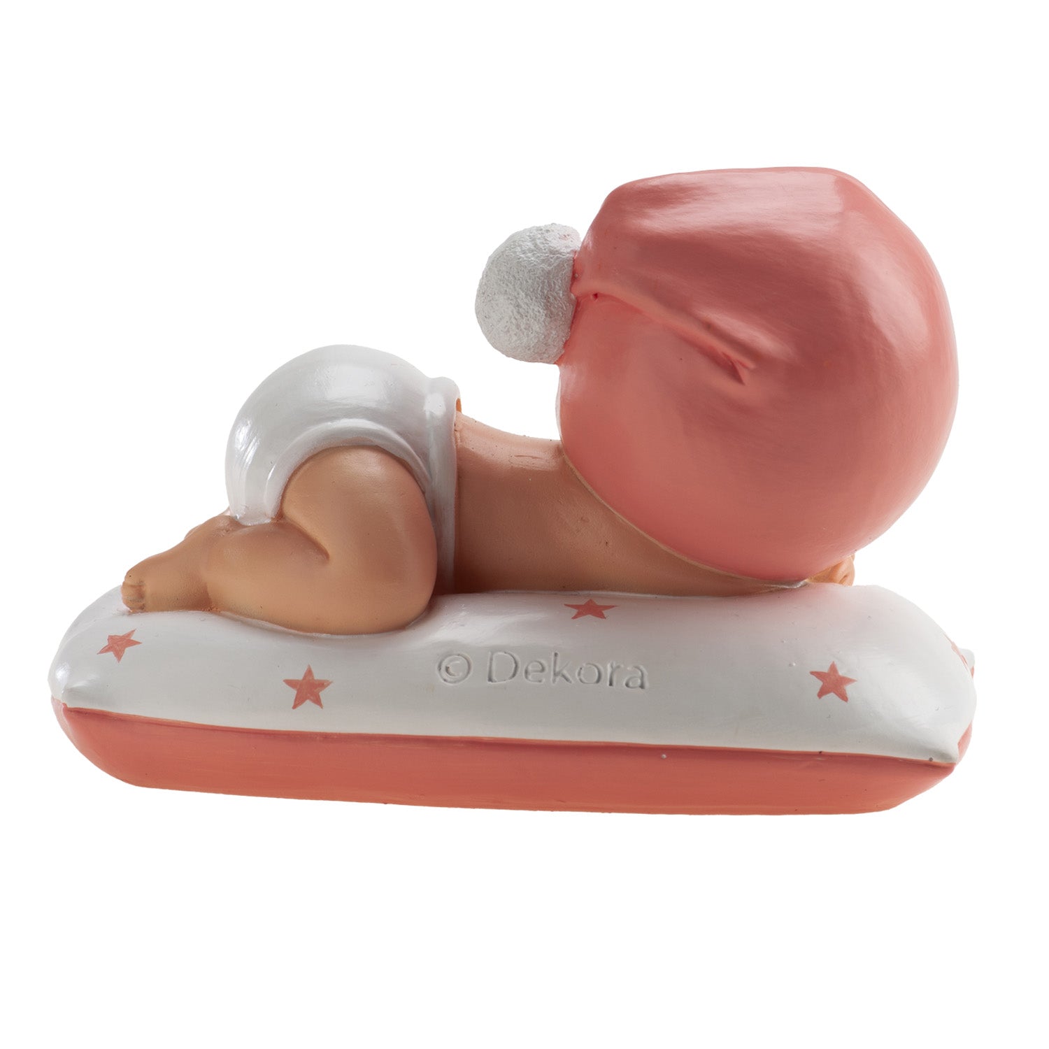 BAUTIZO NIÑA DORMIDA POMPON 10 X 6 X 7 CM