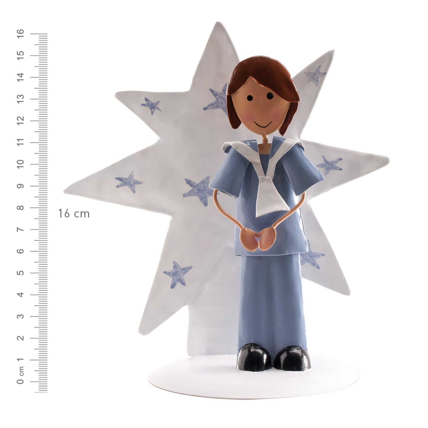 GARÇON COMMUNION EN MÉTAL STAR 16CM