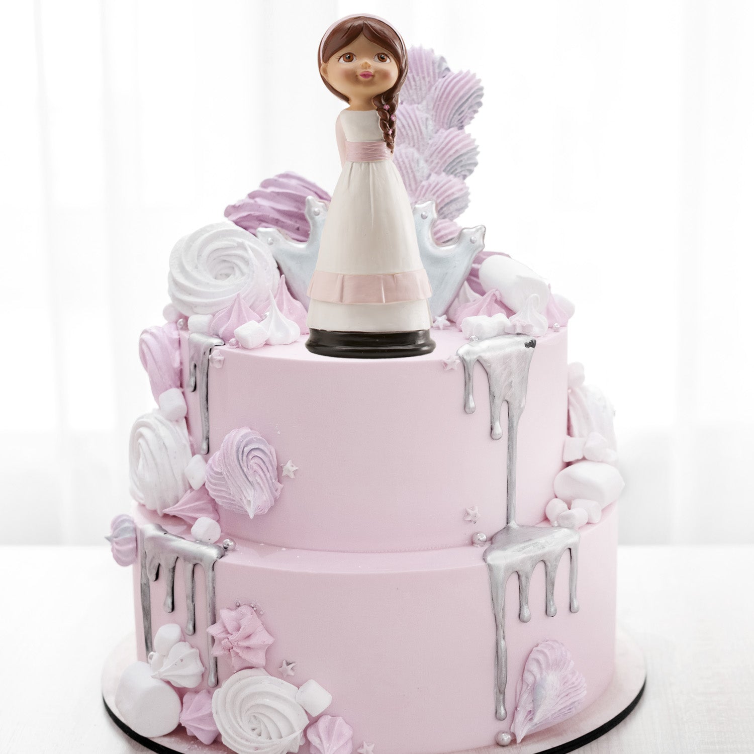 MENINA BOLO COMUNHÃO MARINHEIRA 15 CM