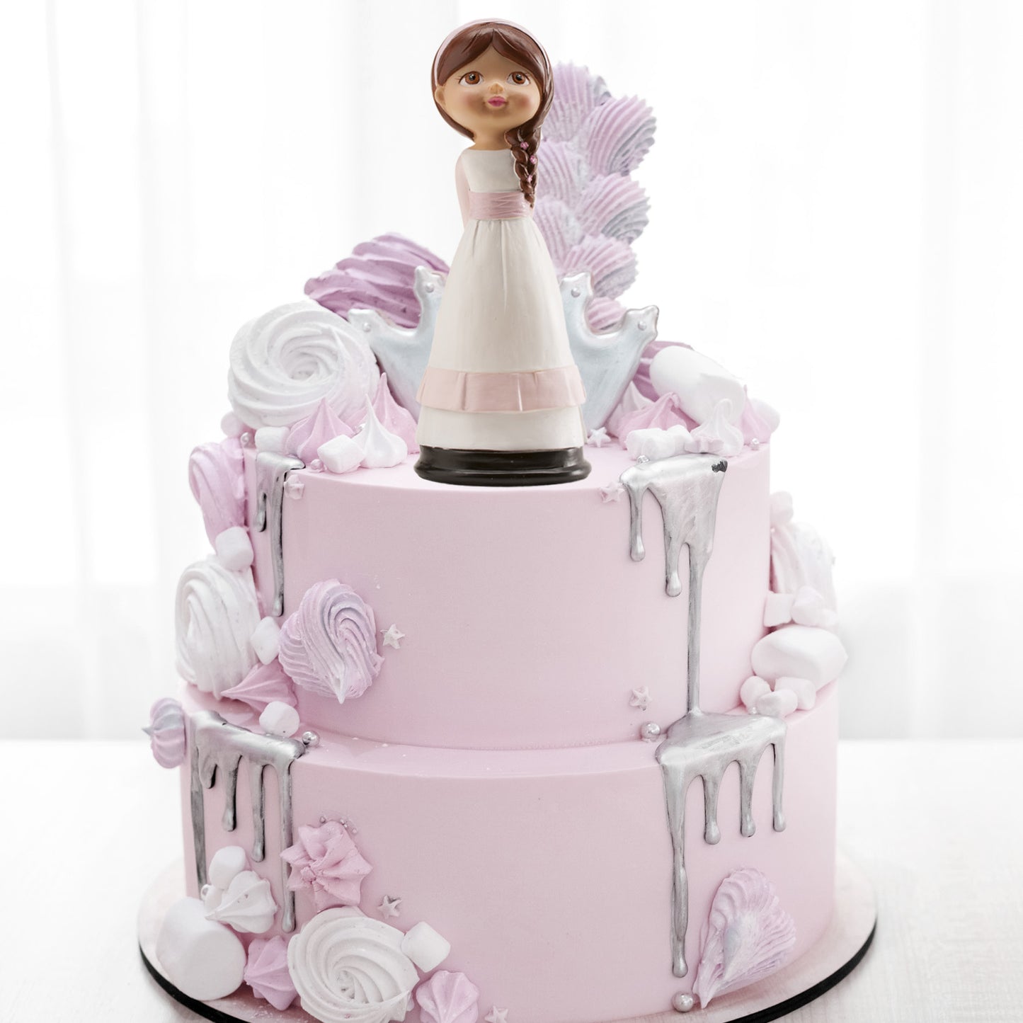 MENINA BOLO COMUNHÃO MARINHEIRA 15 CM