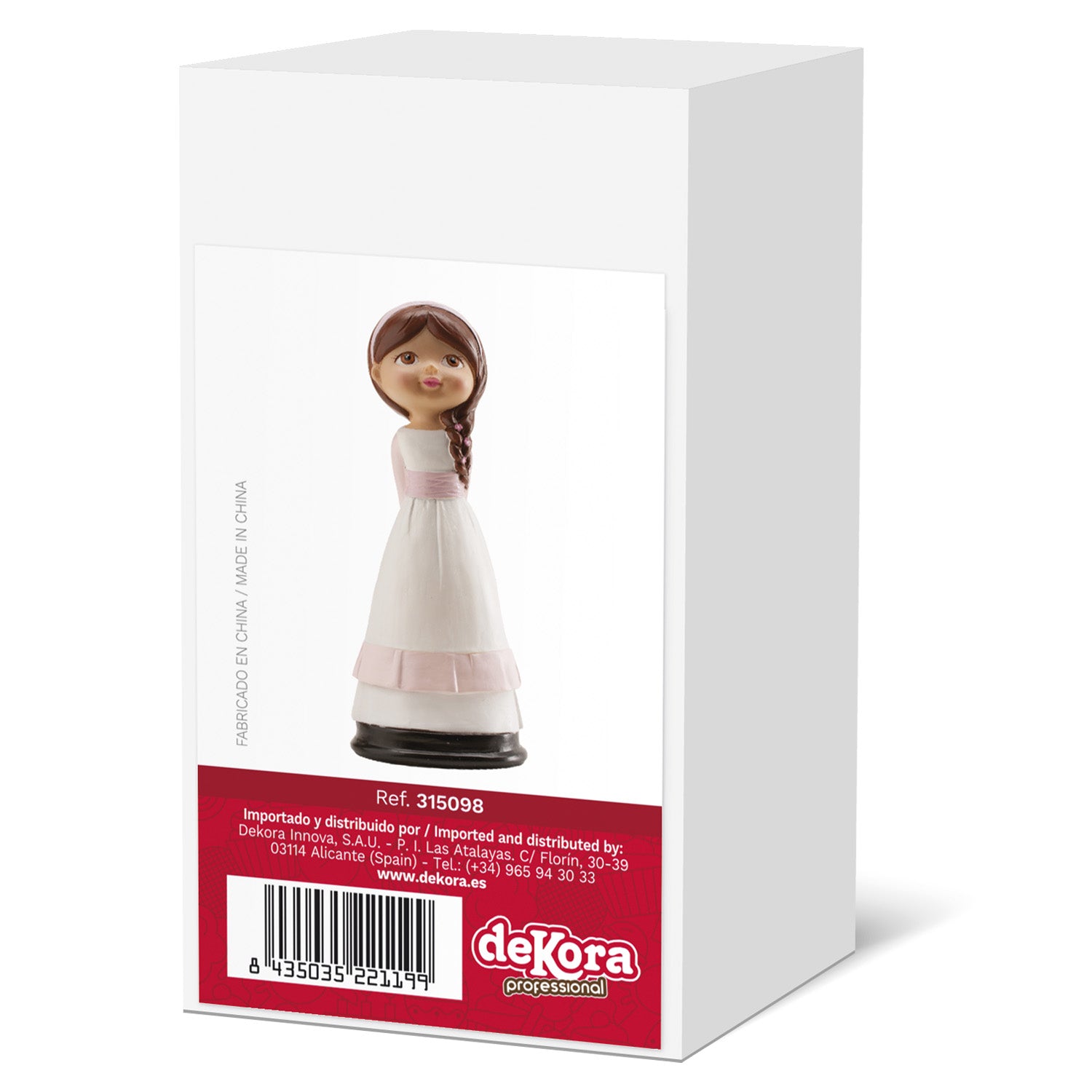 MENINA BOLO COMUNHÃO MARINHEIRA 15 CM