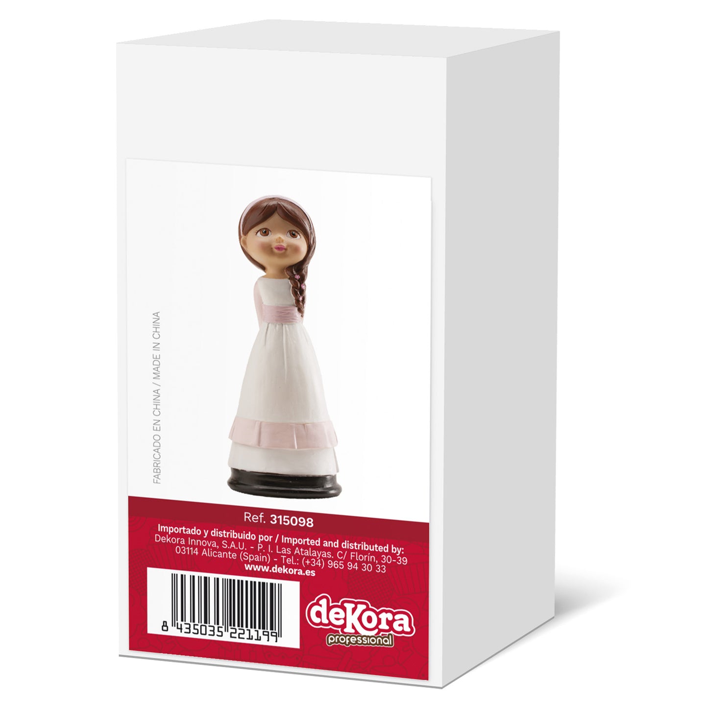 MENINA BOLO COMUNHÃO MARINHEIRA 15 CM