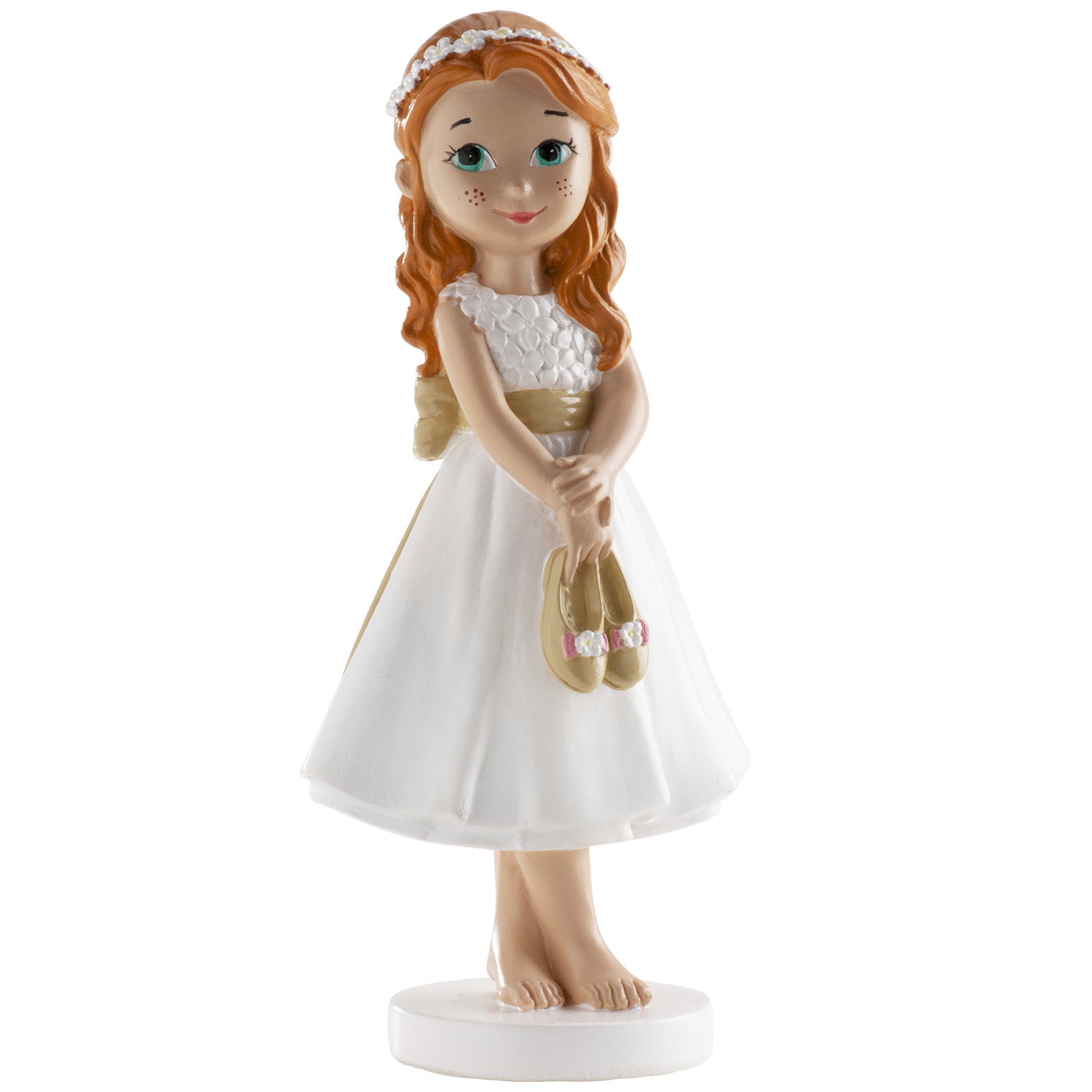FIGURA TARTA COMUNIÓN NIÑA DESCALZA 13CM