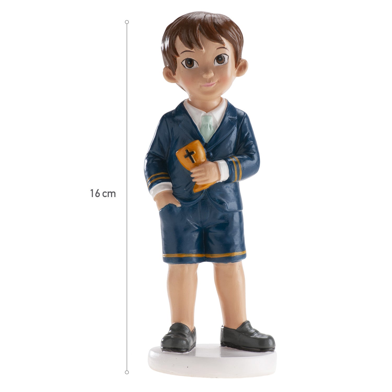 FIGURINE GÂTEAU COMMUNION GARÇON BLAS 16CM