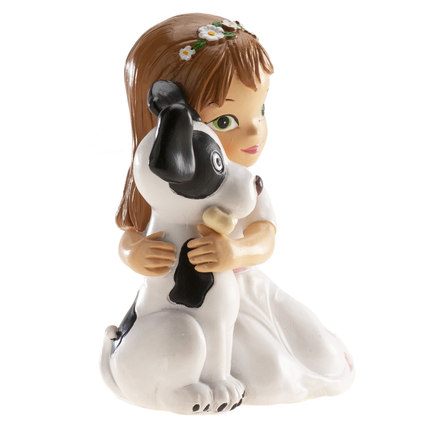 MENINA BOLO COMUNHÃO CACHORRO 11,5CM