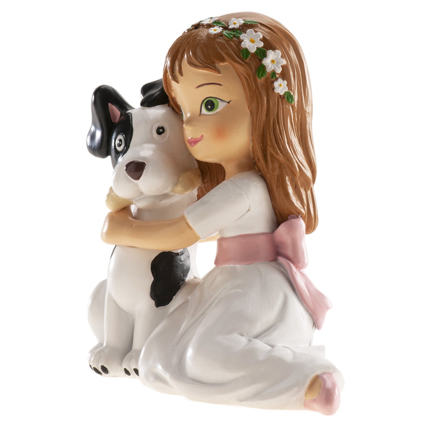 MENINA BOLO COMUNHÃO CACHORRO 11,5CM