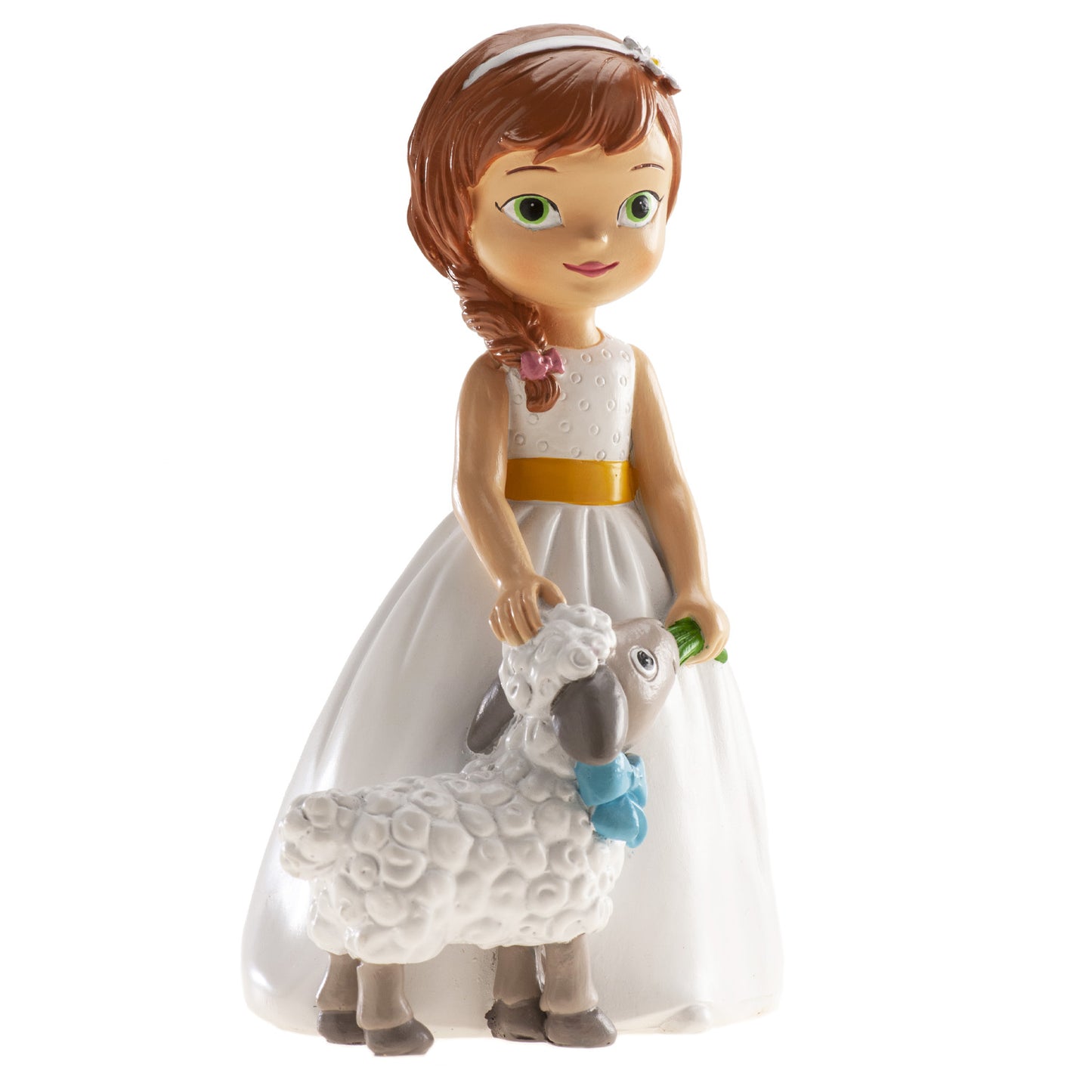 MENINA BOLO COMUNHÃO OVELHA 16CM