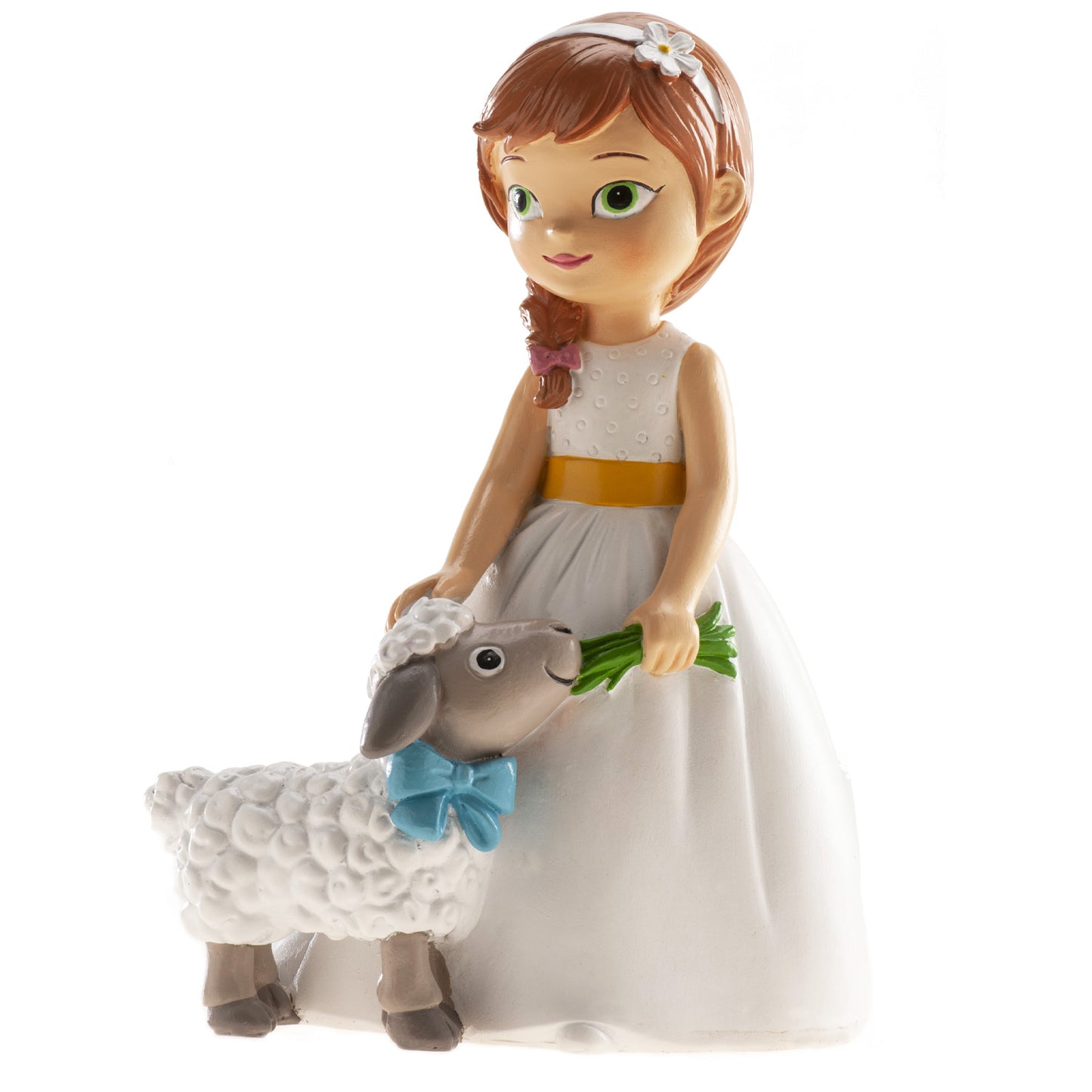 MENINA BOLO COMUNHÃO OVELHA 16CM