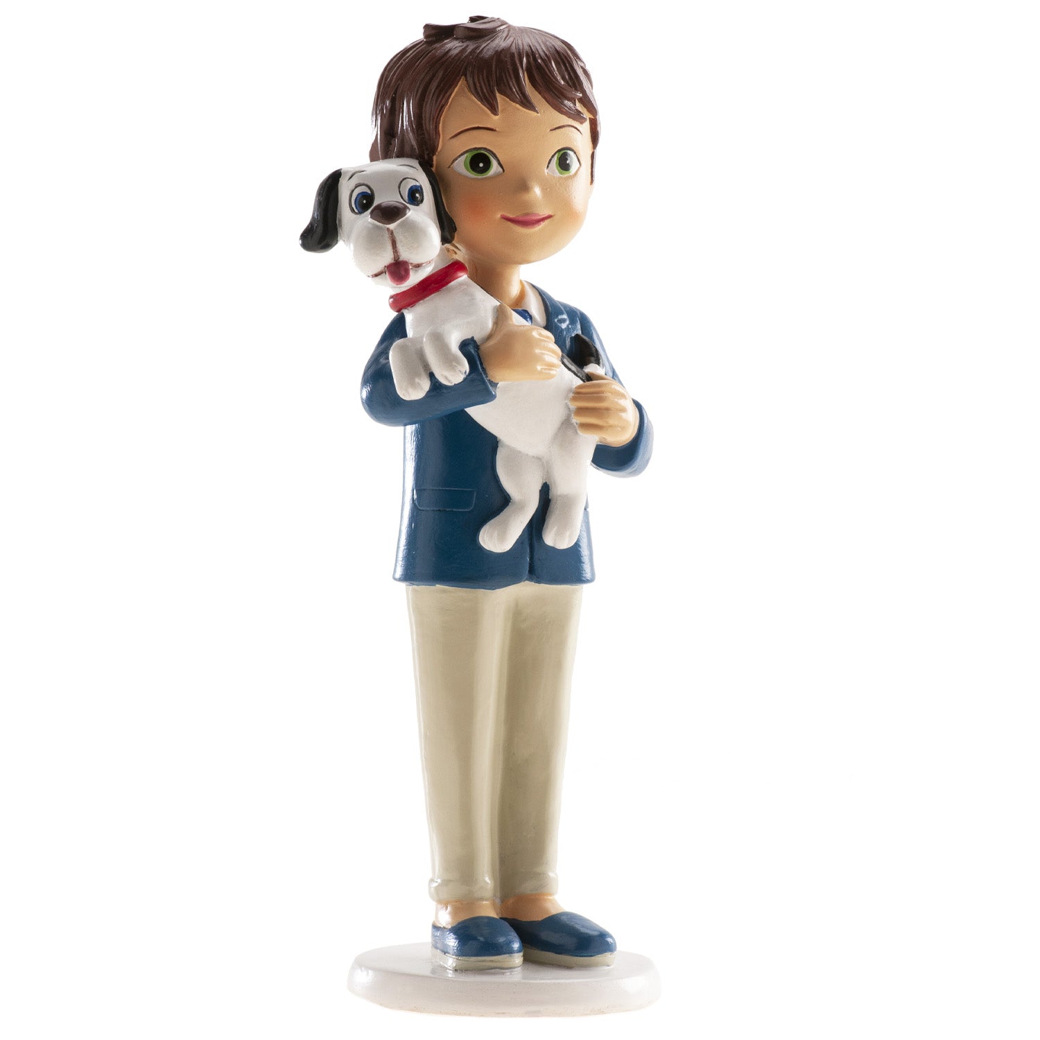 GARÇON COMMUNION AVEC CHIEN 16,5CM