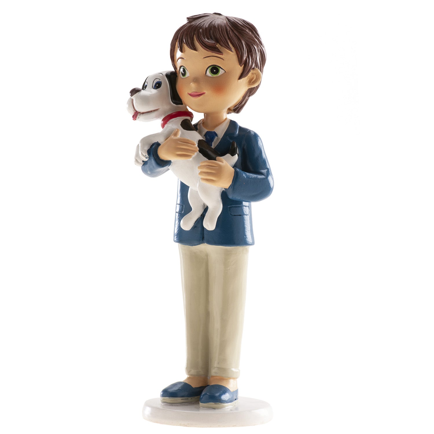 BOY COMMUNION WITH DOG 16,5CM