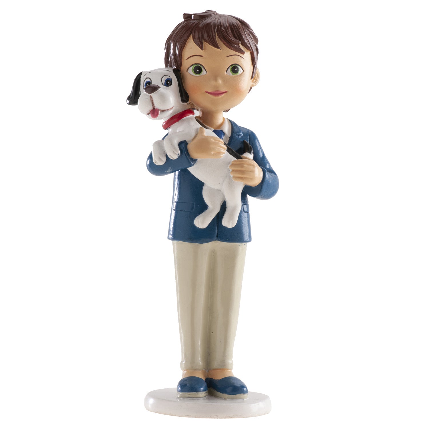 GARÇON COMMUNION AVEC CHIEN 16,5CM