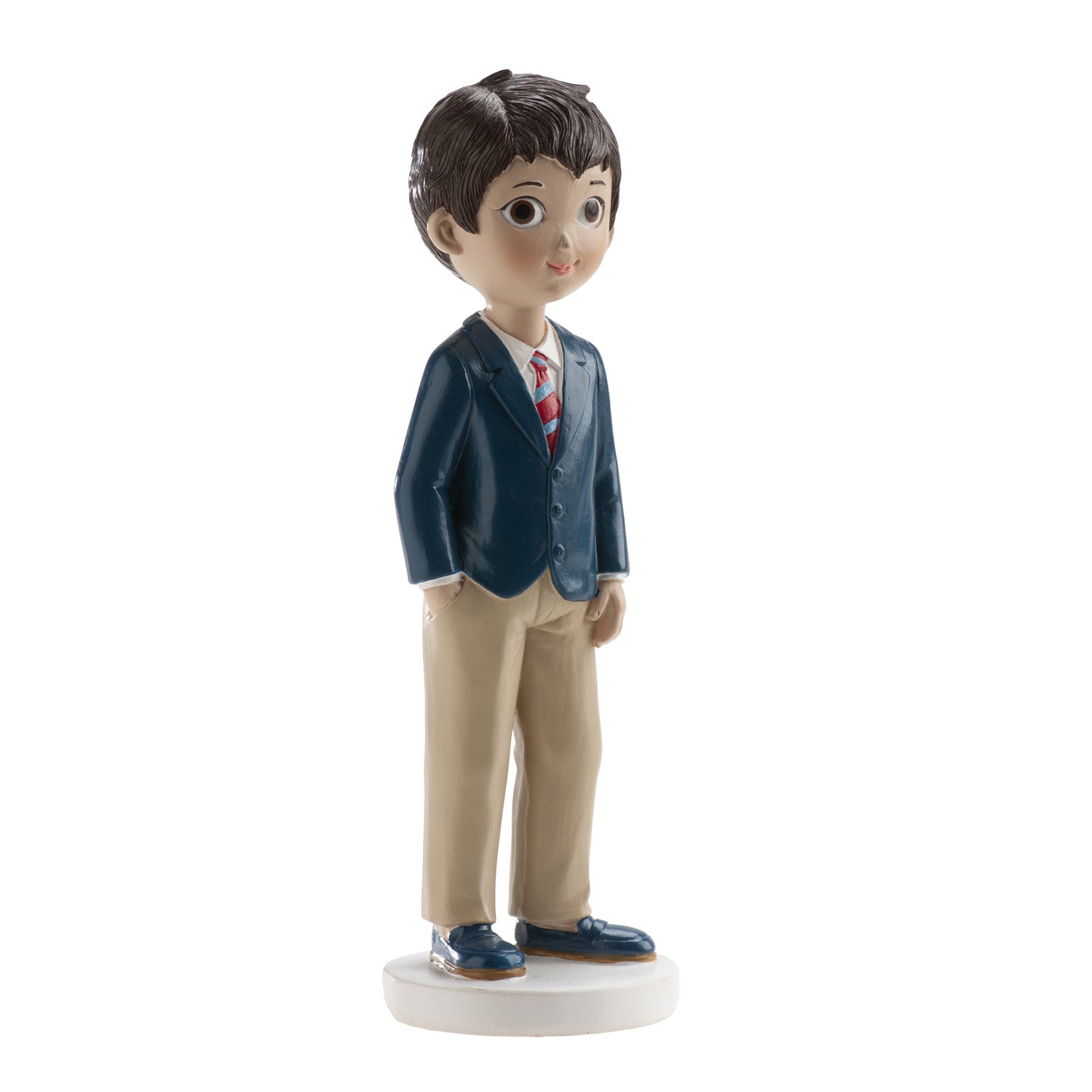 FIGURINE GÂTEAU COMMUNION CRAVATE ROUGE 16CM