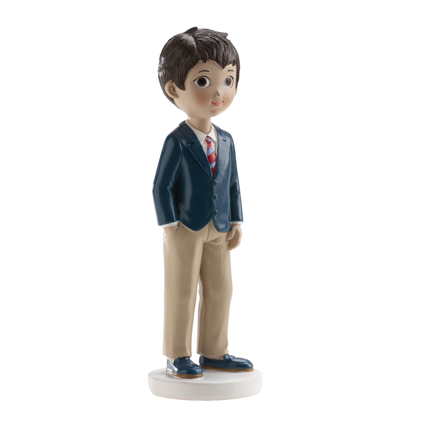 MENINO BOLO COMUNHÃO GRAVATA VERMELHA 16CM
