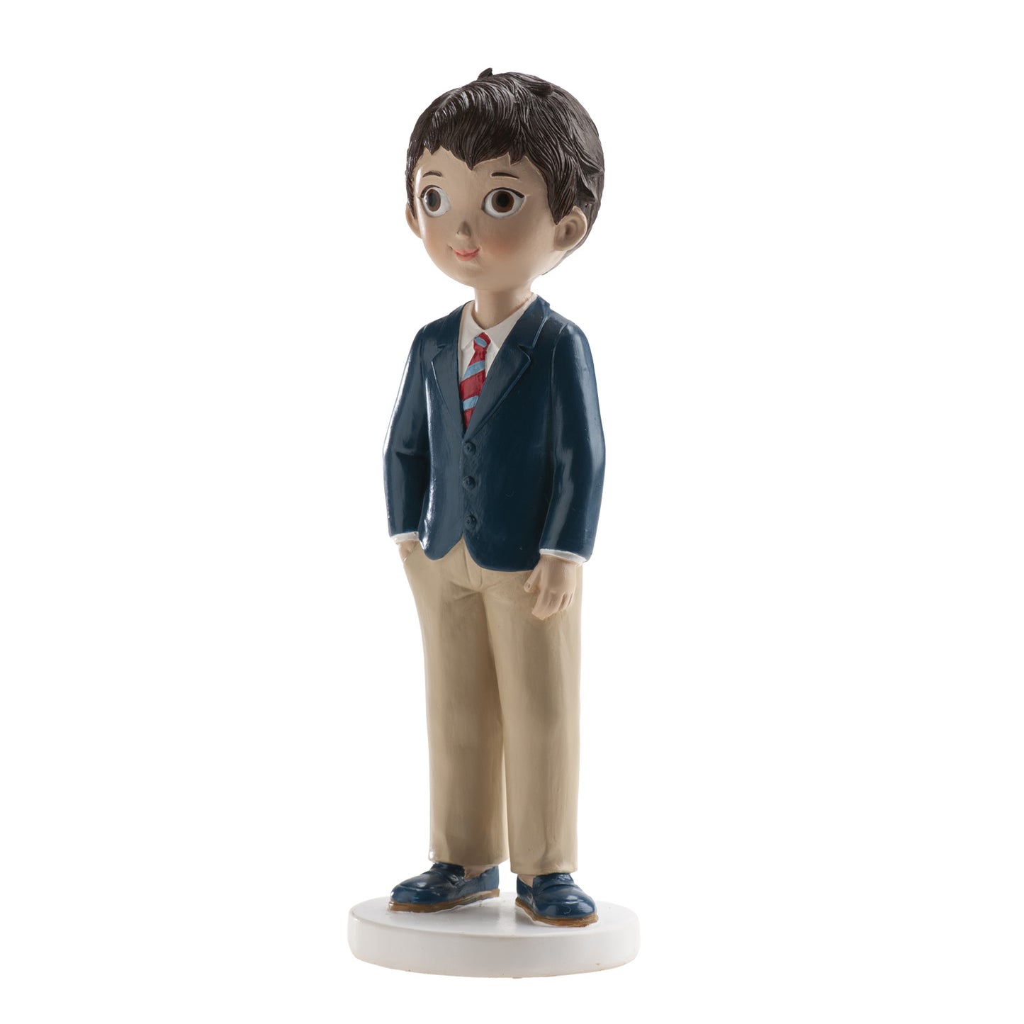 FIGURINE GÂTEAU COMMUNION CRAVATE ROUGE 16CM