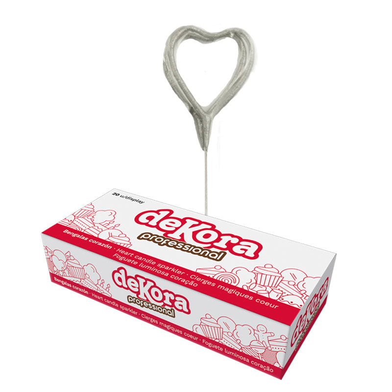 BOX 20 HEART SHAPED CANDLE SPARKLER