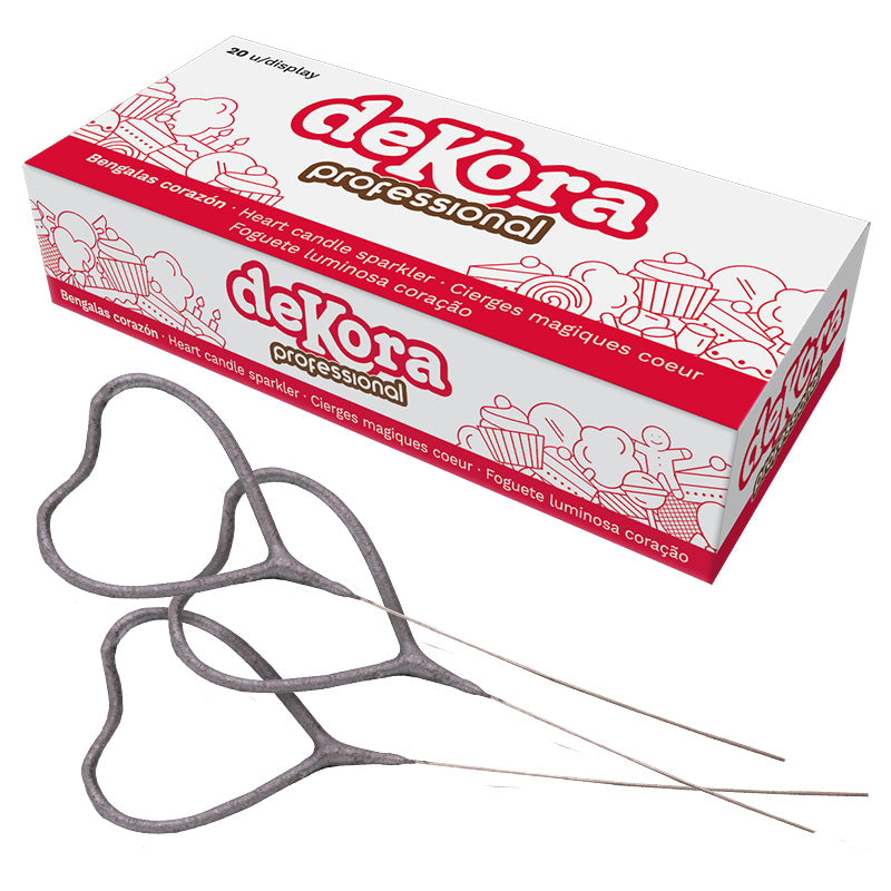 CAJA 20 BENGALAS CORAZÓN