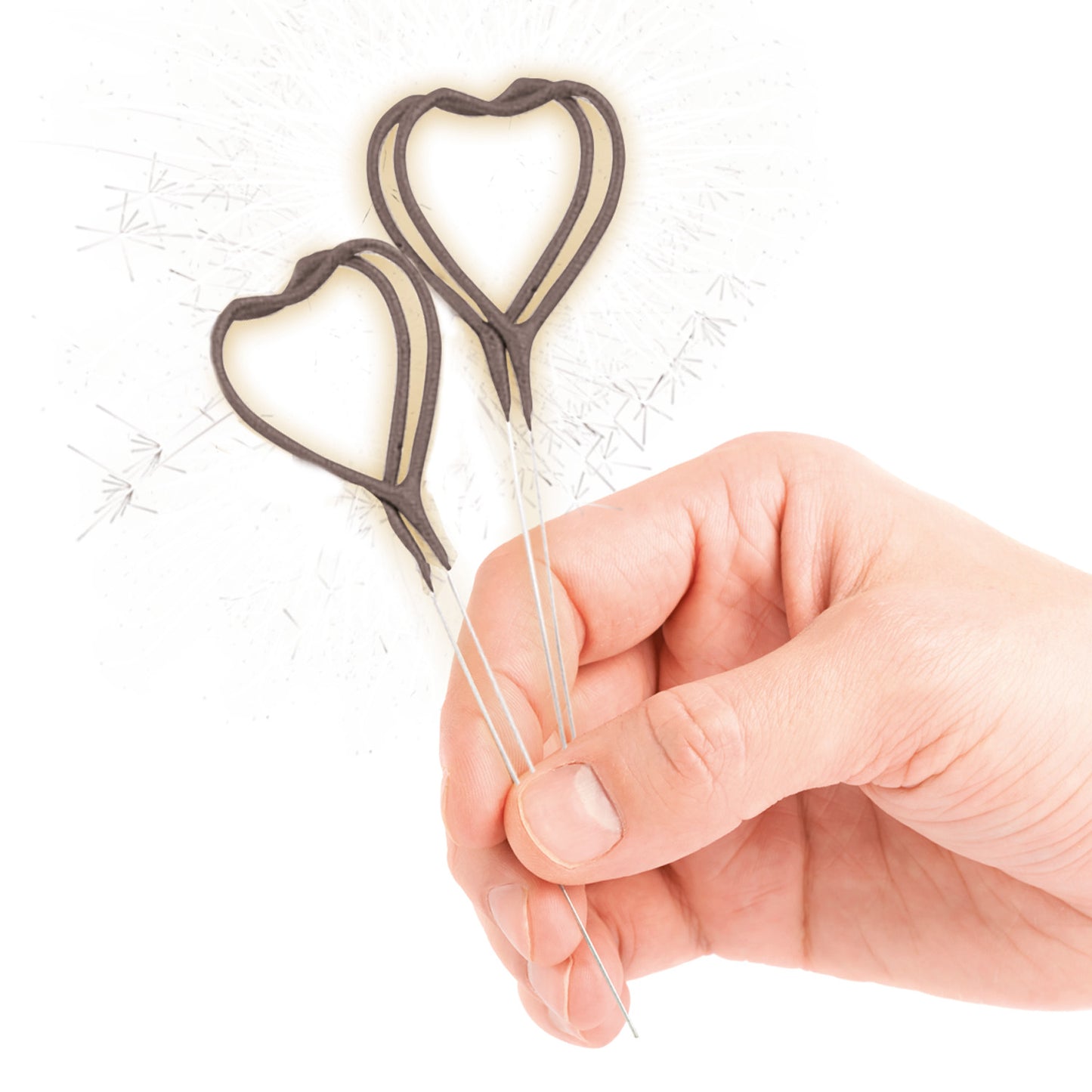 BOX 20 HEART SHAPED CANDLE SPARKLER
