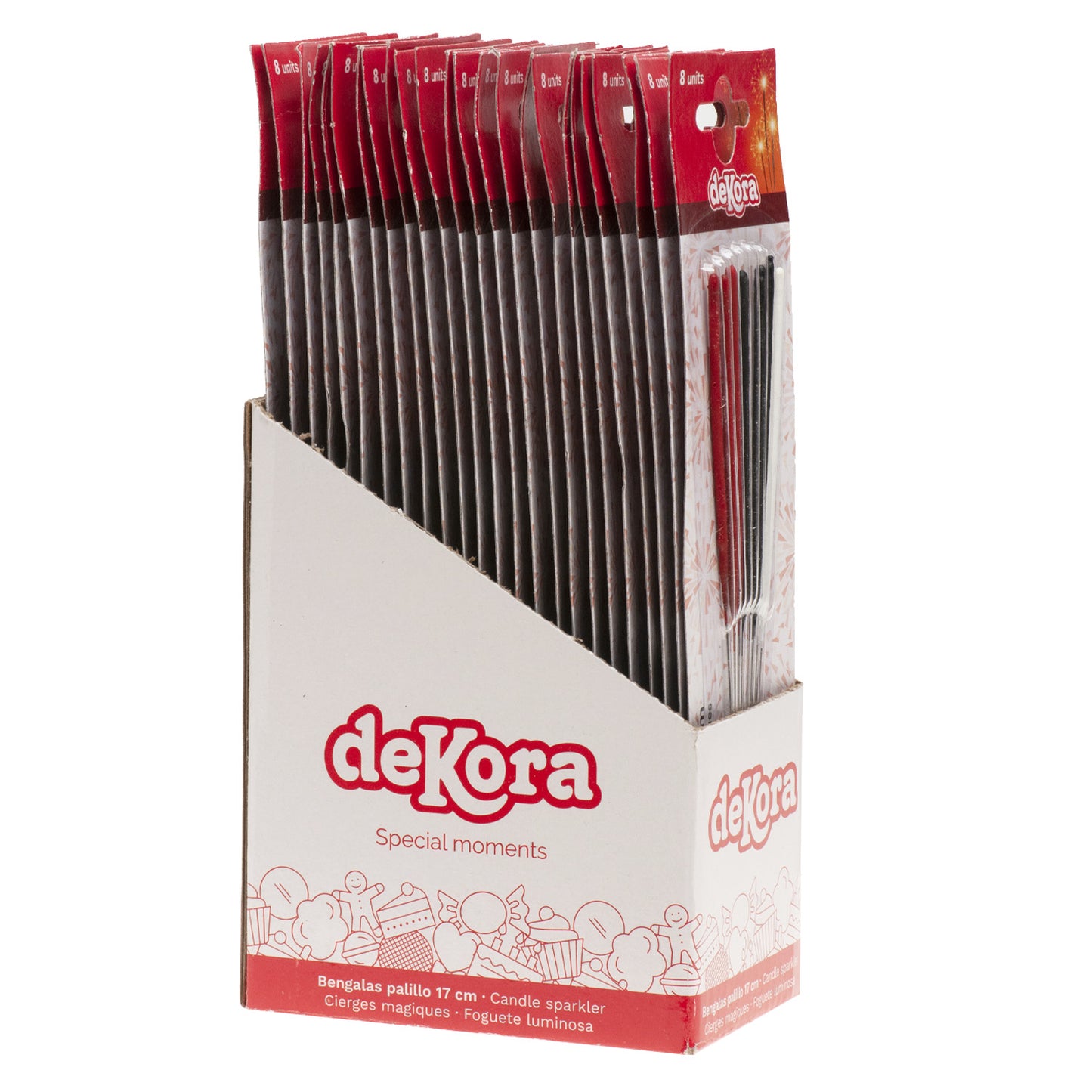 BLISTER 8 BASTONCINI PIROTECNICI DI COLORI 17CM