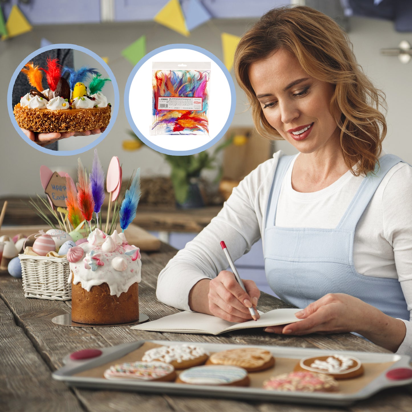 200 PLUMAS SURTIDAS 14CM