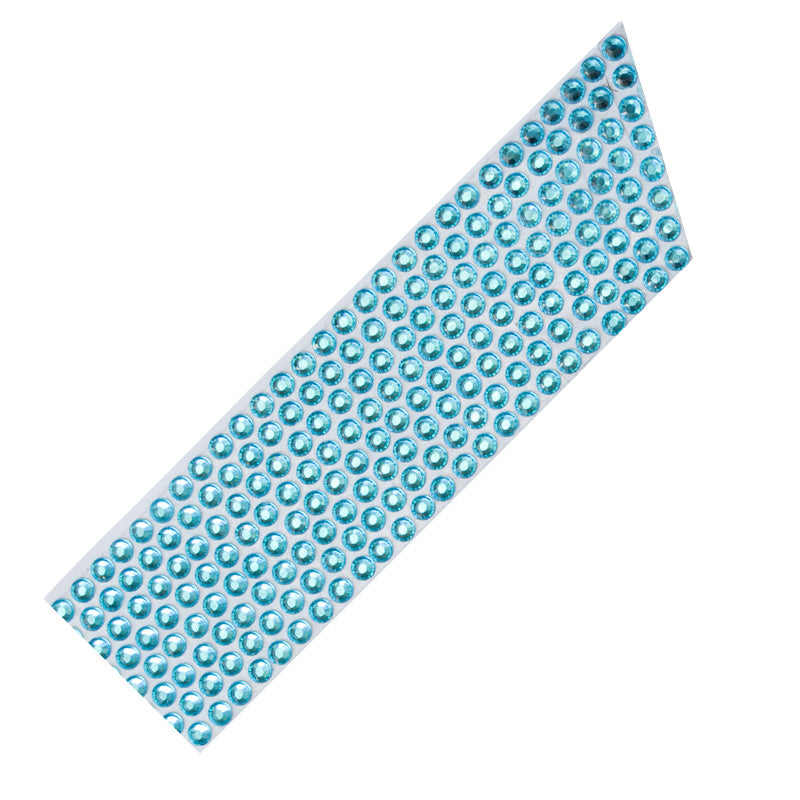 NASTRO STRASS PER TORTE 8 FILE AZZURRO 10 METRI