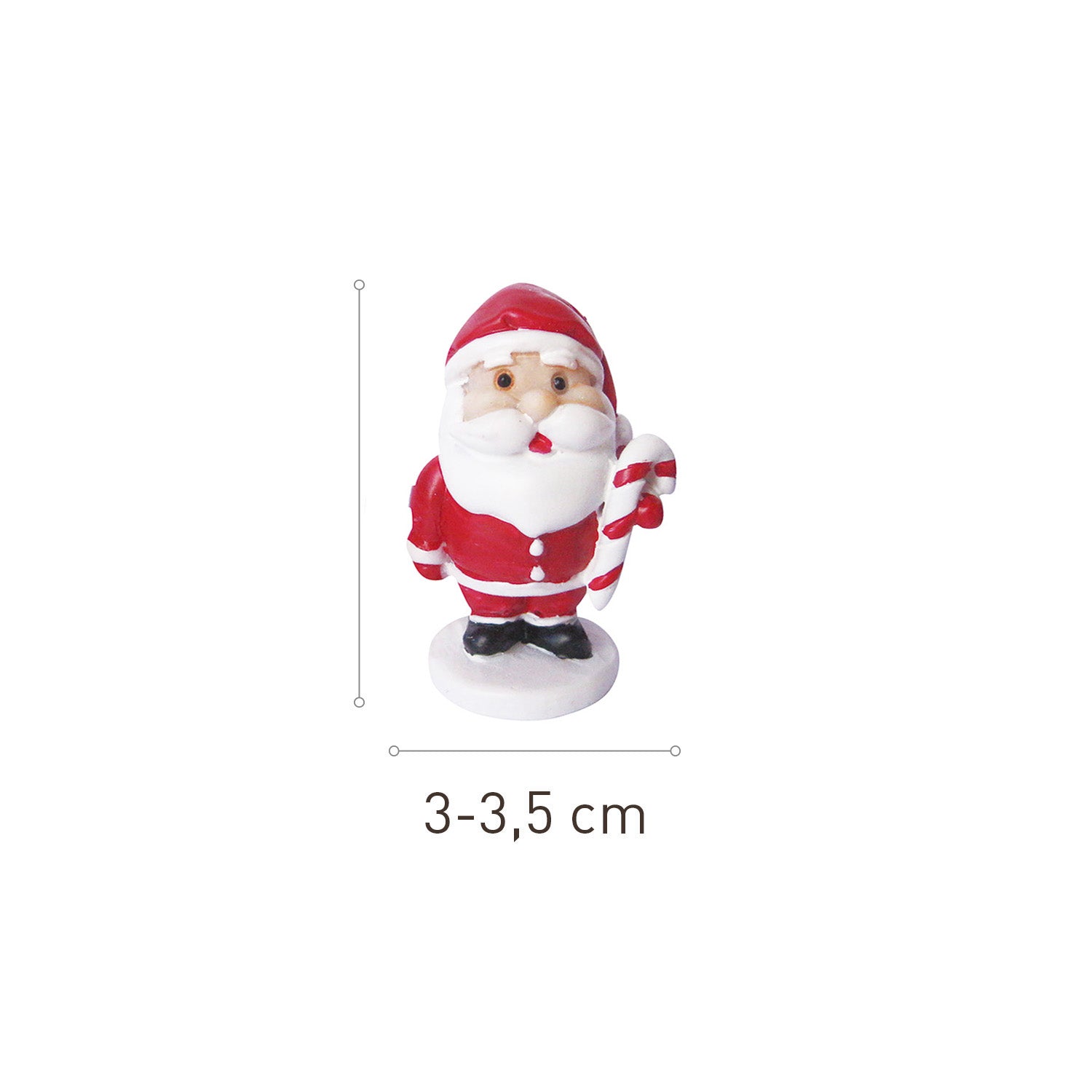 FIGURE RESINA PER TORTA ROSCÓ BABBO NATALE 3-3,5 CM