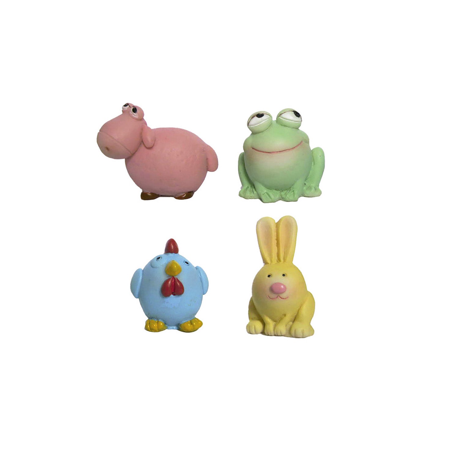 FIGURAS RESINA ROSCÓN 3D ANIMALES COLORES 3-3.5CM
