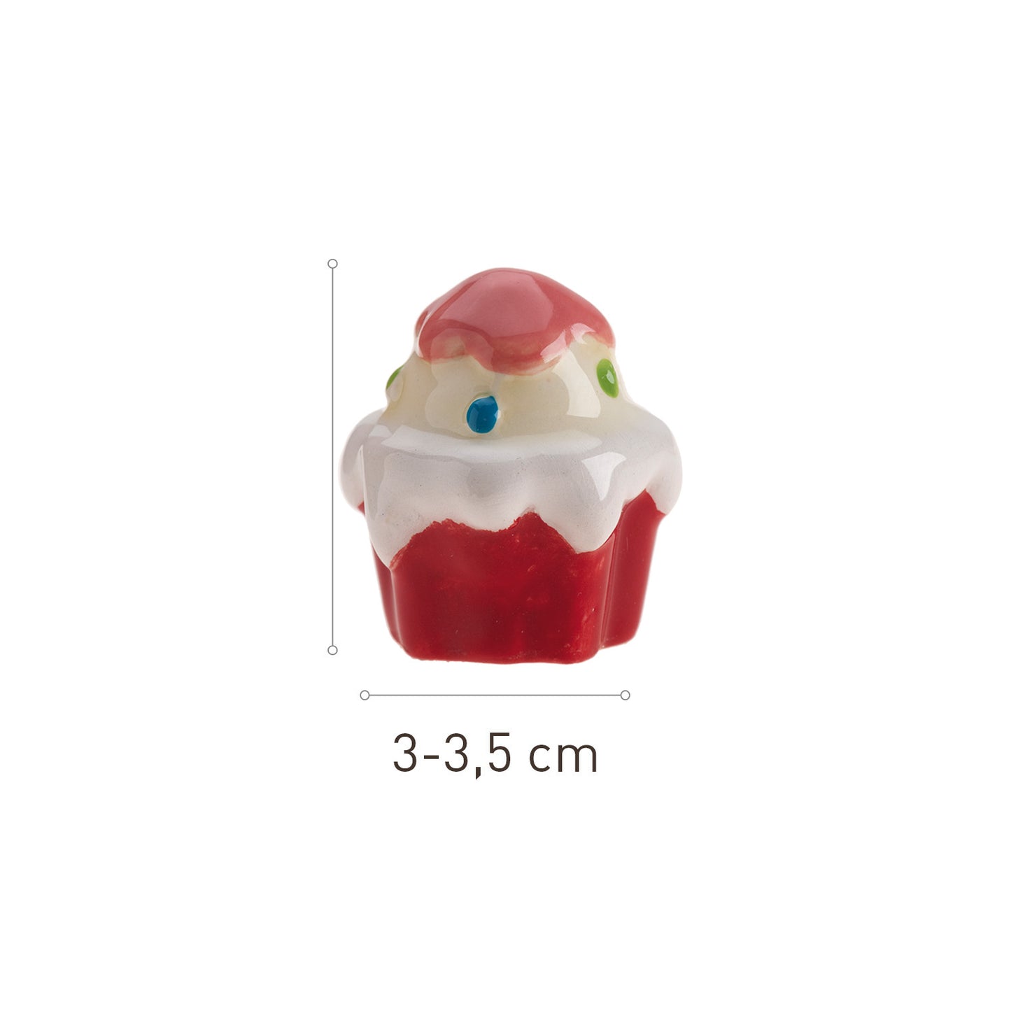 CERAMIC FIGURINES KIN CAKE CUPCAKES 3-3.5CM