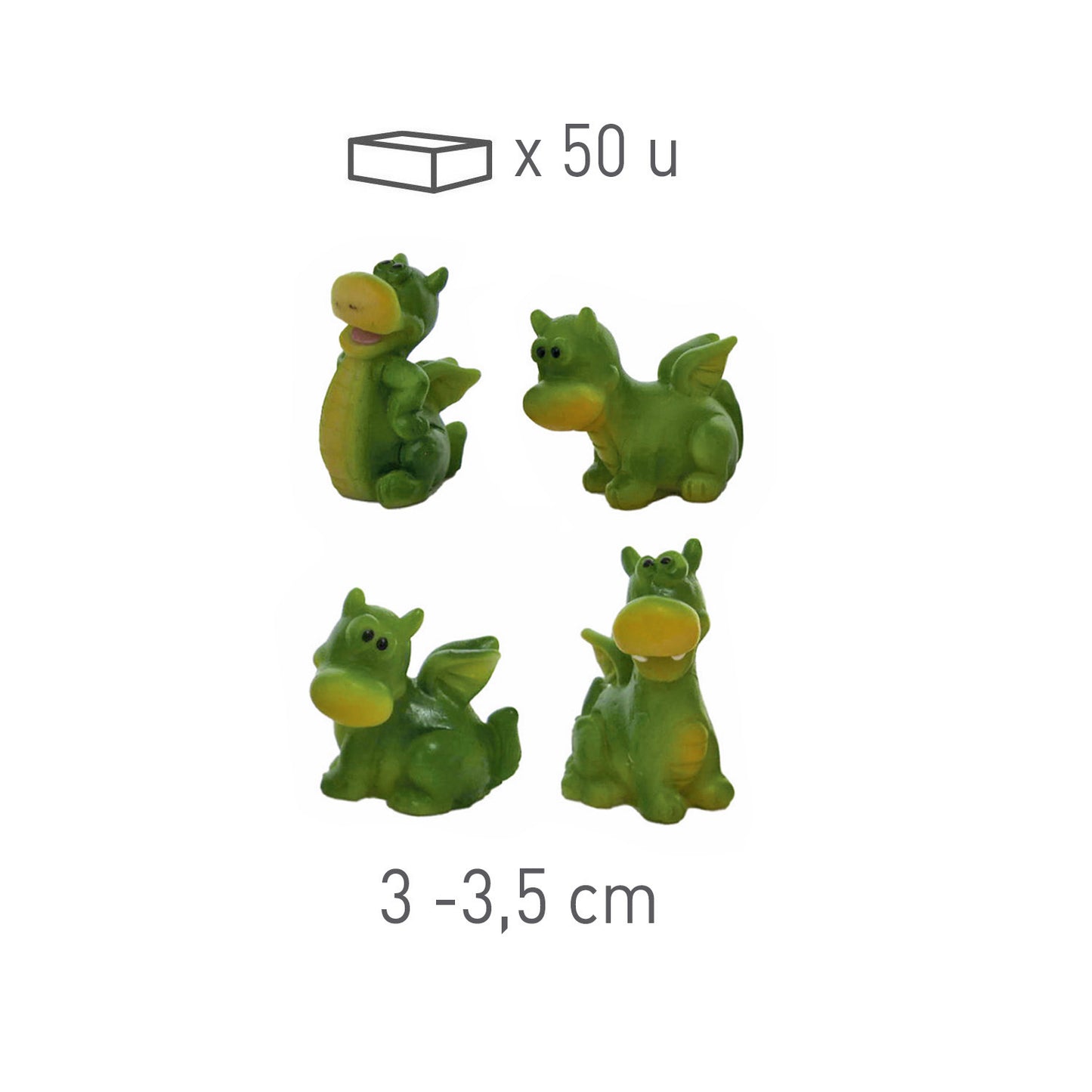 POLYRESIN DRAGONS FIGURINES 3-3.5CM