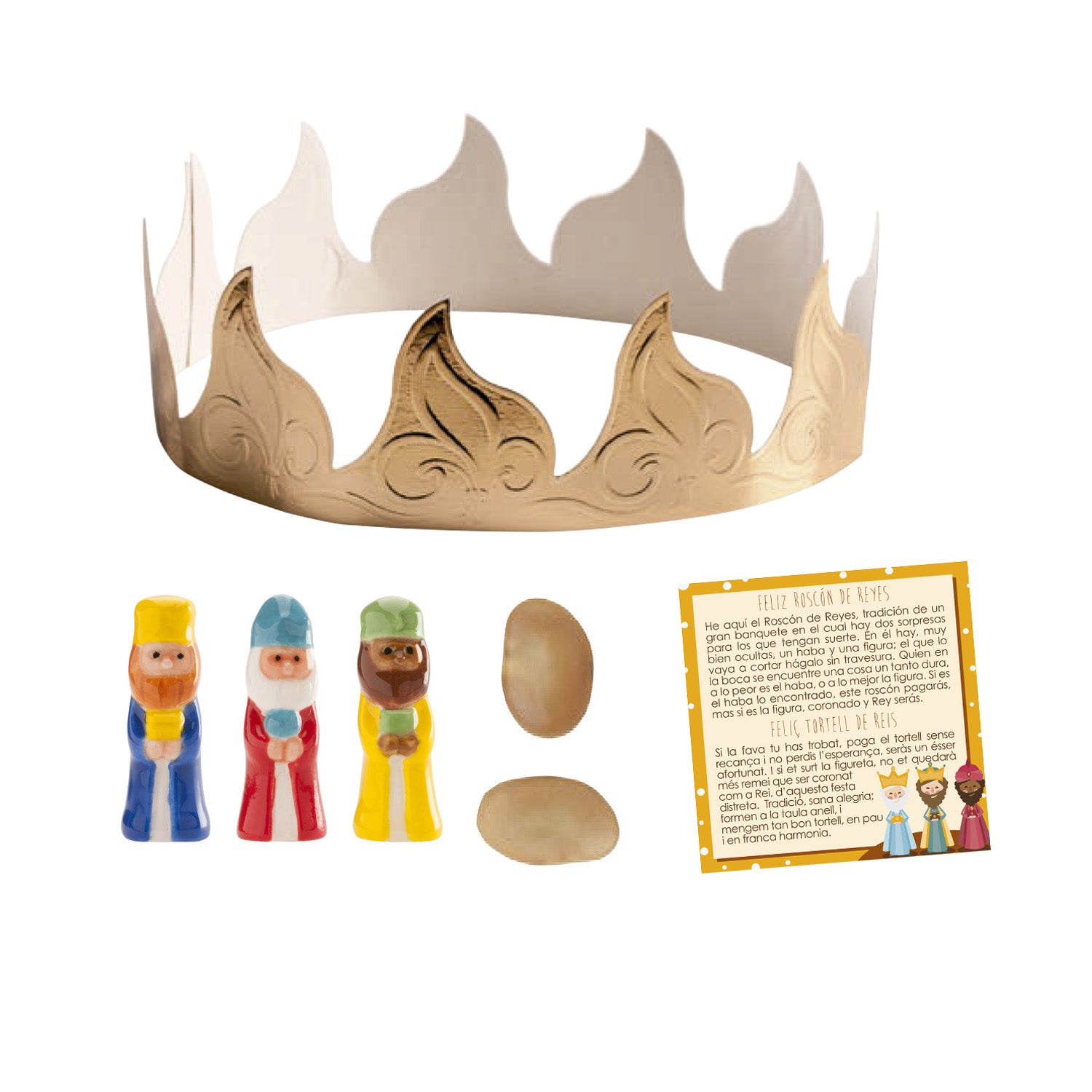 CAJA SURT ROSCON CORONA ORO REY PORC. CAST./CATALAN