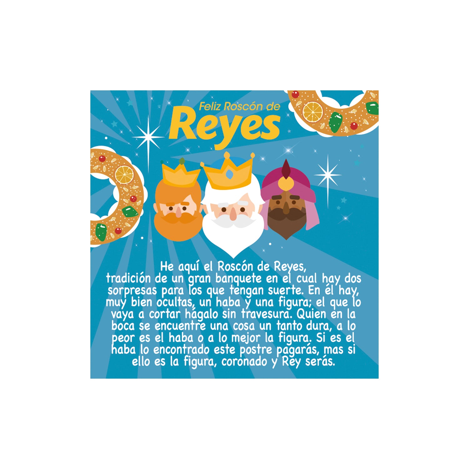 TARJETA ROSCÓN CASTELLANO 6X6CM