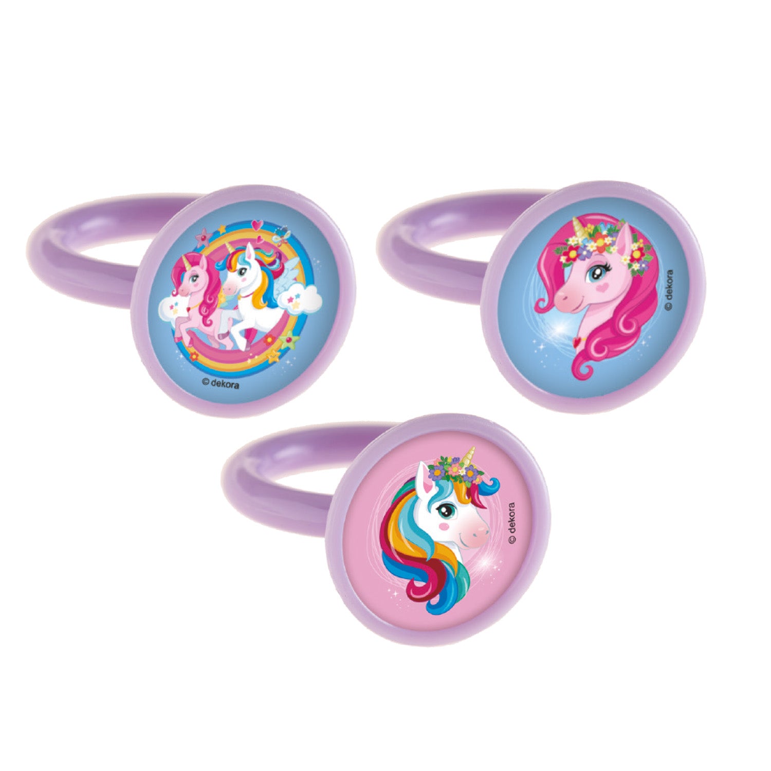 FIGURAS DE PLÁSTICO PARA ROSCÓN ANILLOS UNICORNIO 3~3.5CM