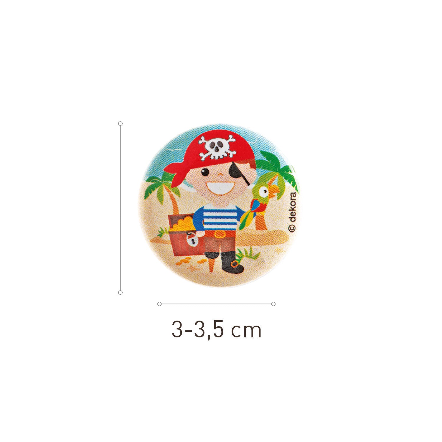 FIGURINES GÂTEAU DES ROIS BADGES PIRATE 3~3.5CM