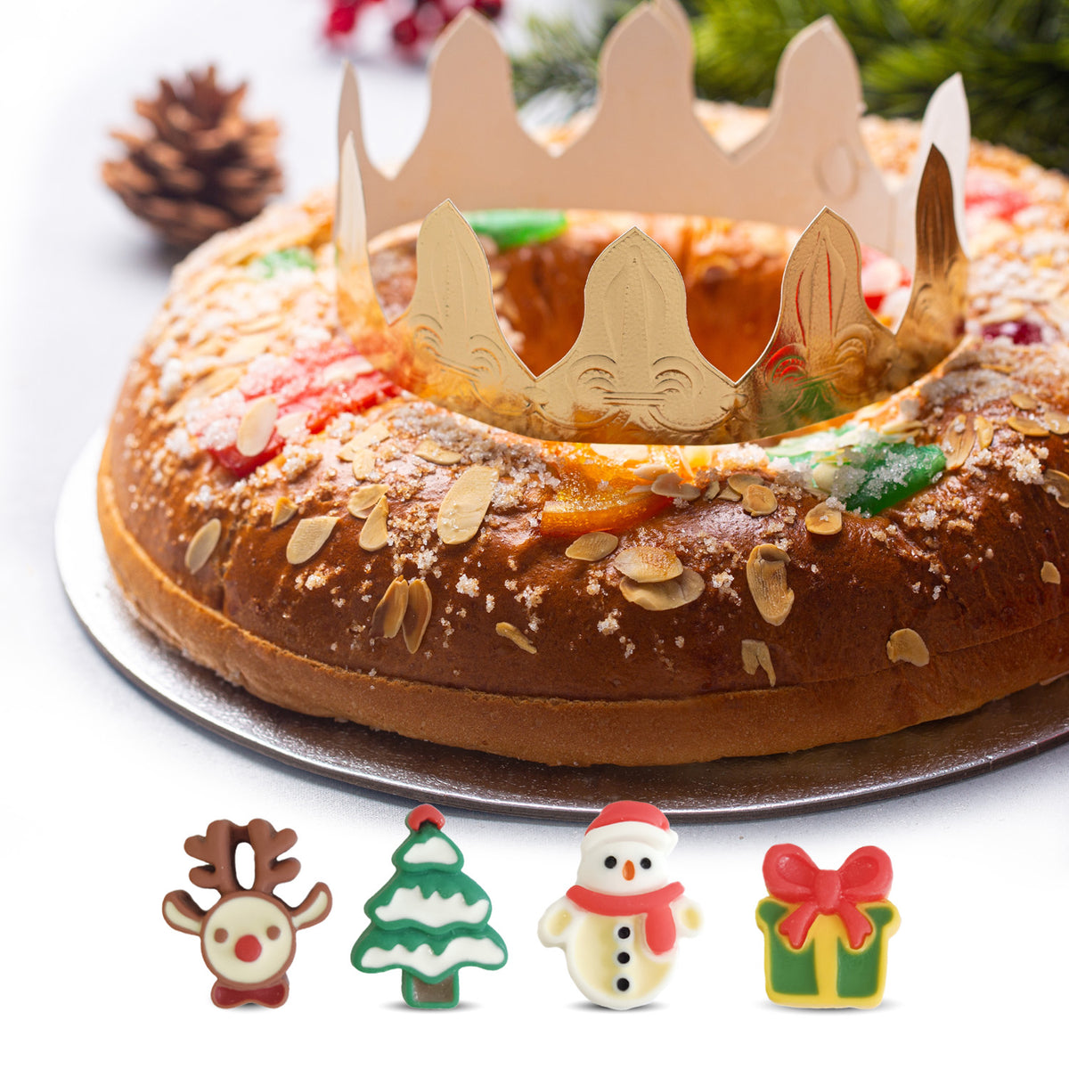 FIGURINES DE NOËL EN PLASTIQUE 2D 2.5CM - 3CM PVC