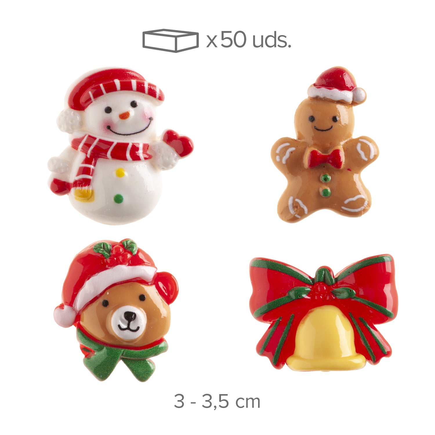 FIGURAS ROSCÓN 2D FUNNY XMAS 3-3.5CM