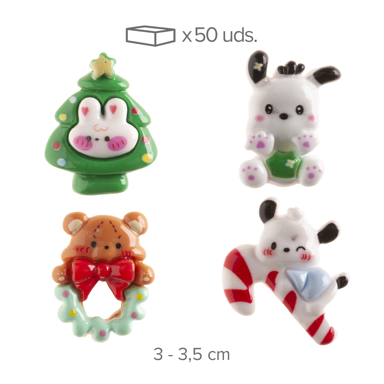 FIGURAS ROSCON 2D SURT. SWEET XMAS 3-3.5CM