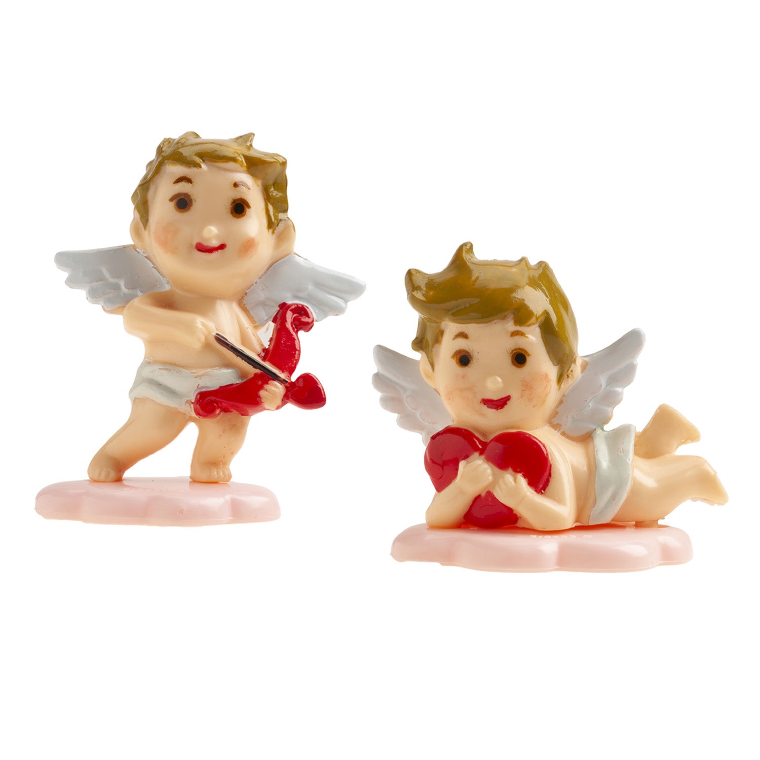 ASSORTIMENT 2 MOD. CUPIDONS EN PLASTIQUE AVEC SOCLE 24 PCS