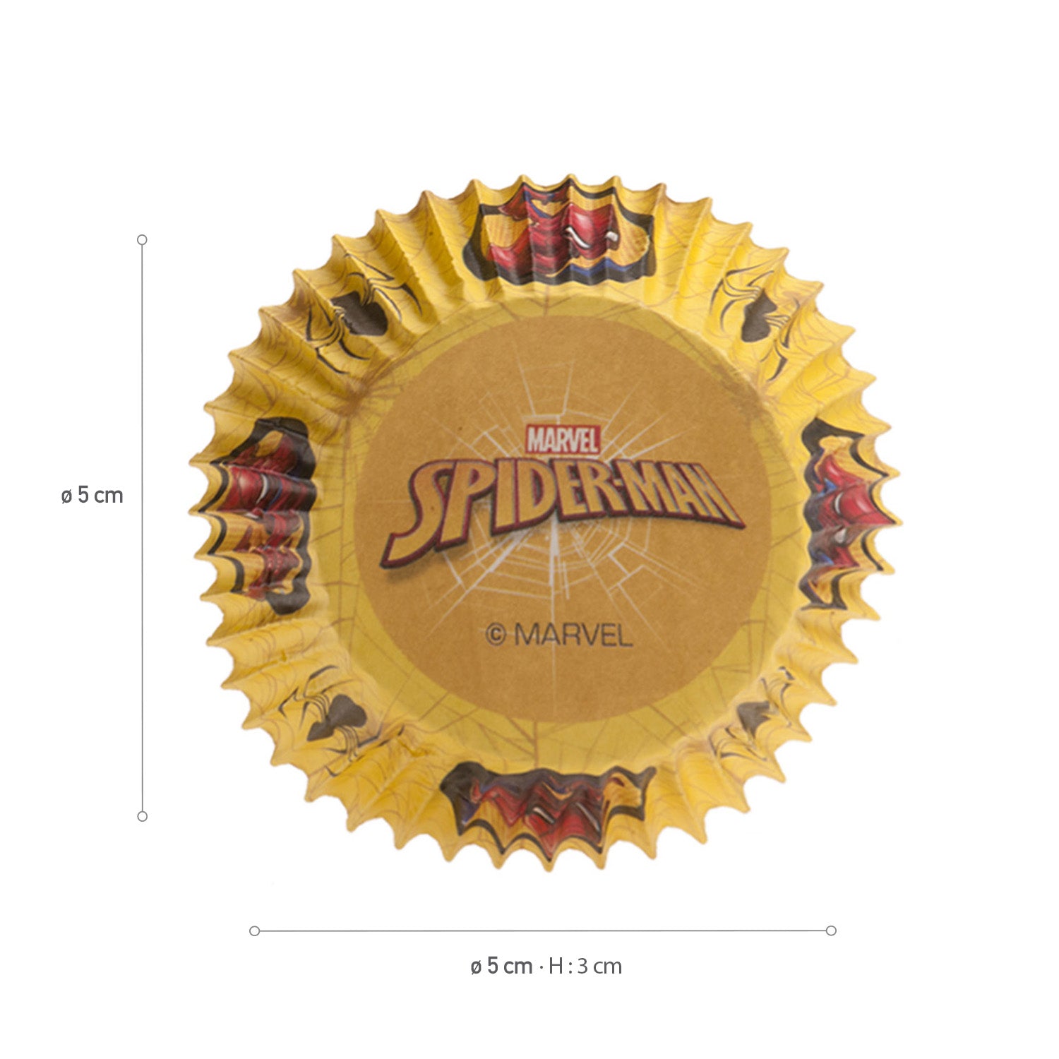 8 BLISTERS 25 CAISSETTES POUR CUPCAKES SPIDERMAN Ø 5 CM x H 3 CM