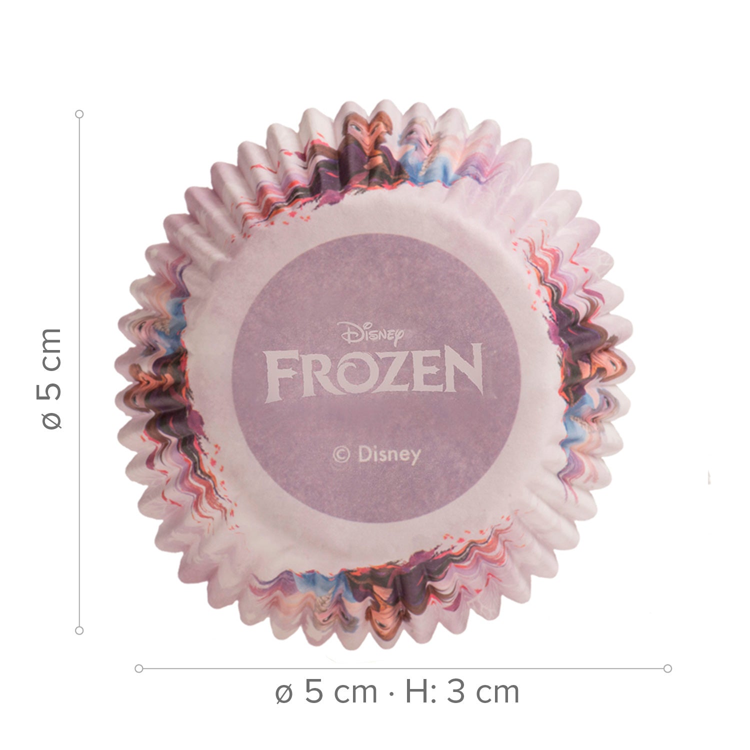 8 BLISTERS 25 CÁPSULAS CUPCAKE FROZEN  Ø 5 CM X H 3 CM