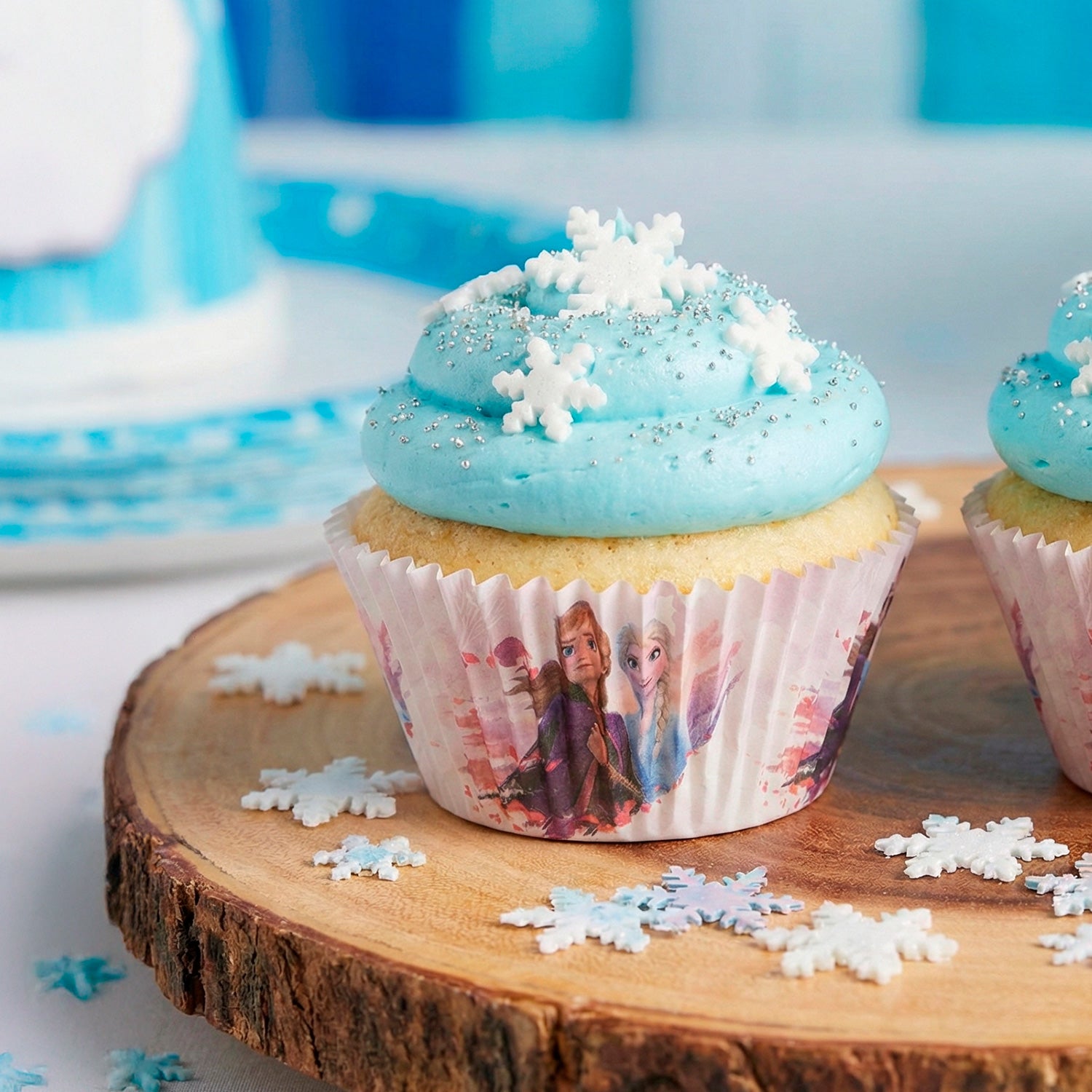 8 BLISTERS 25 CÁPSULAS CUPCAKE FROZEN  Ø 5 CM X H 3 CM