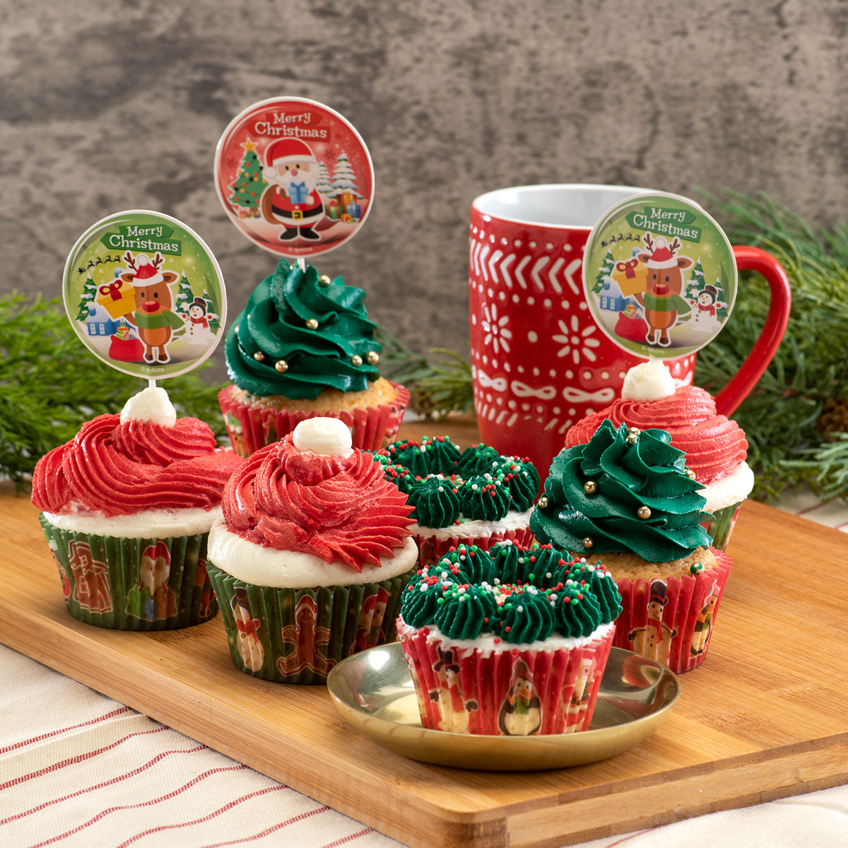KIT DECORAZIONE CAPSULE E TOPPERS NATALE