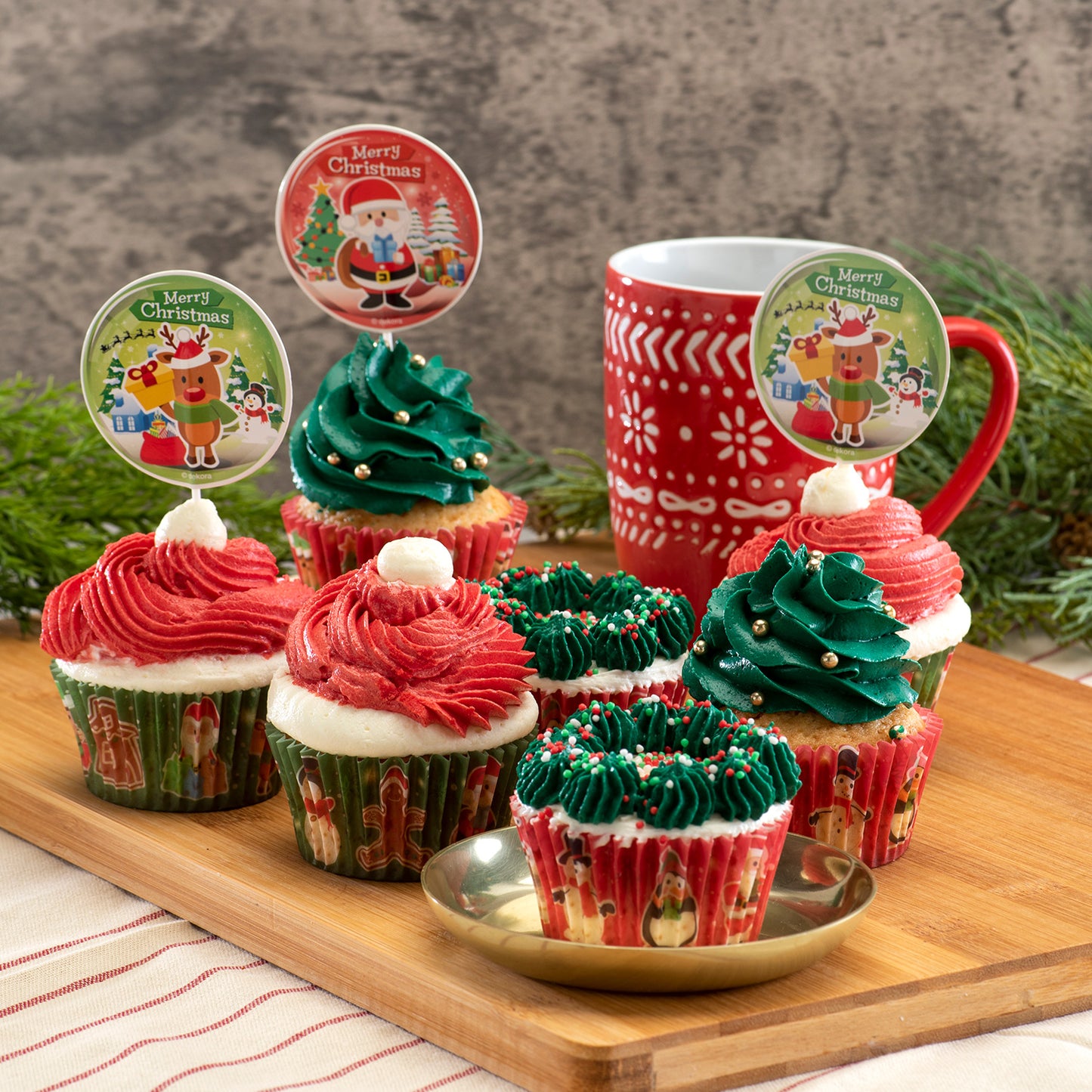 KIT DECORACIÓN CÁPSULAS Y TOPPERS NAVIDAD