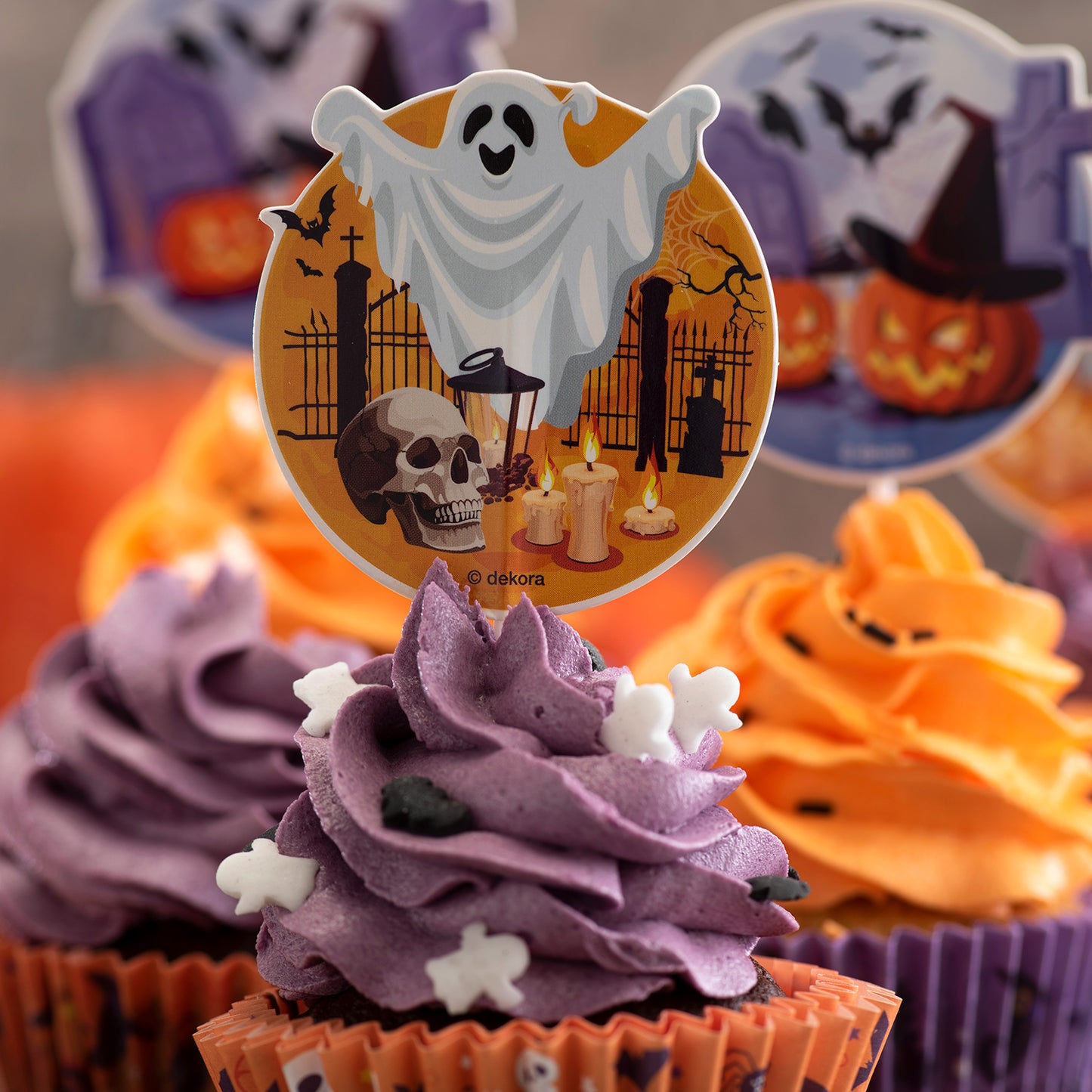 KIT DECORACIÓN CÁPSULAS Y TOPPERS HALLOWEEN