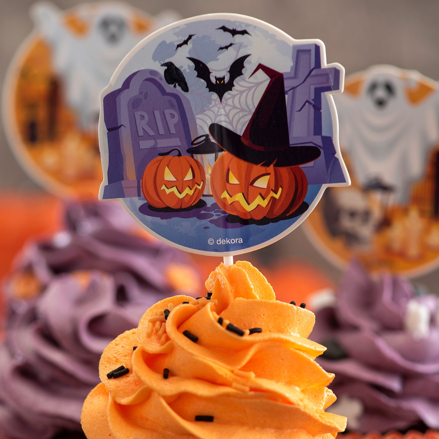 KIT DECORACIÓN CÁPSULAS Y TOPPERS HALLOWEEN