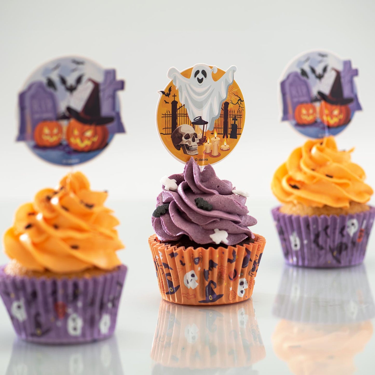 KIT DECORACIÓN CÁPSULAS Y TOPPERS HALLOWEEN