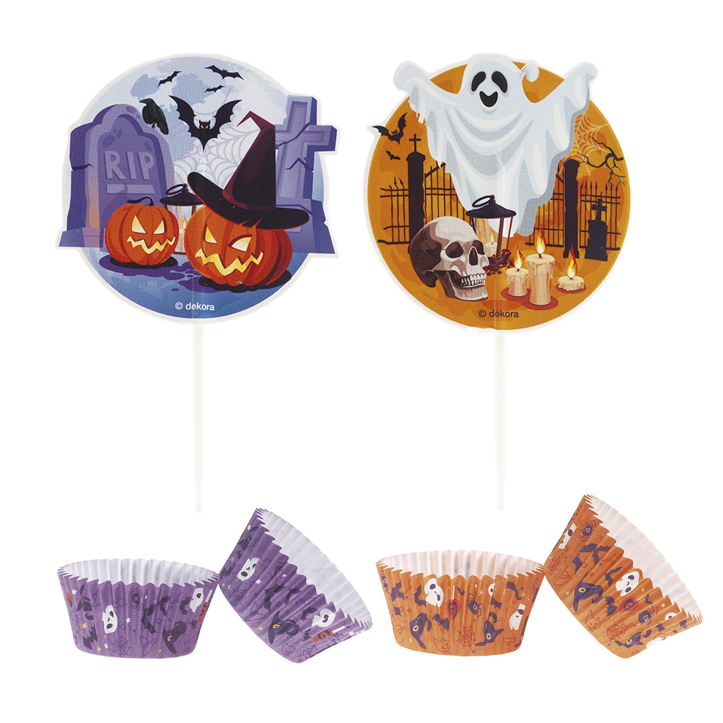KIT DECORACIÓN CÁPSULAS Y TOPPERS HALLOWEEN