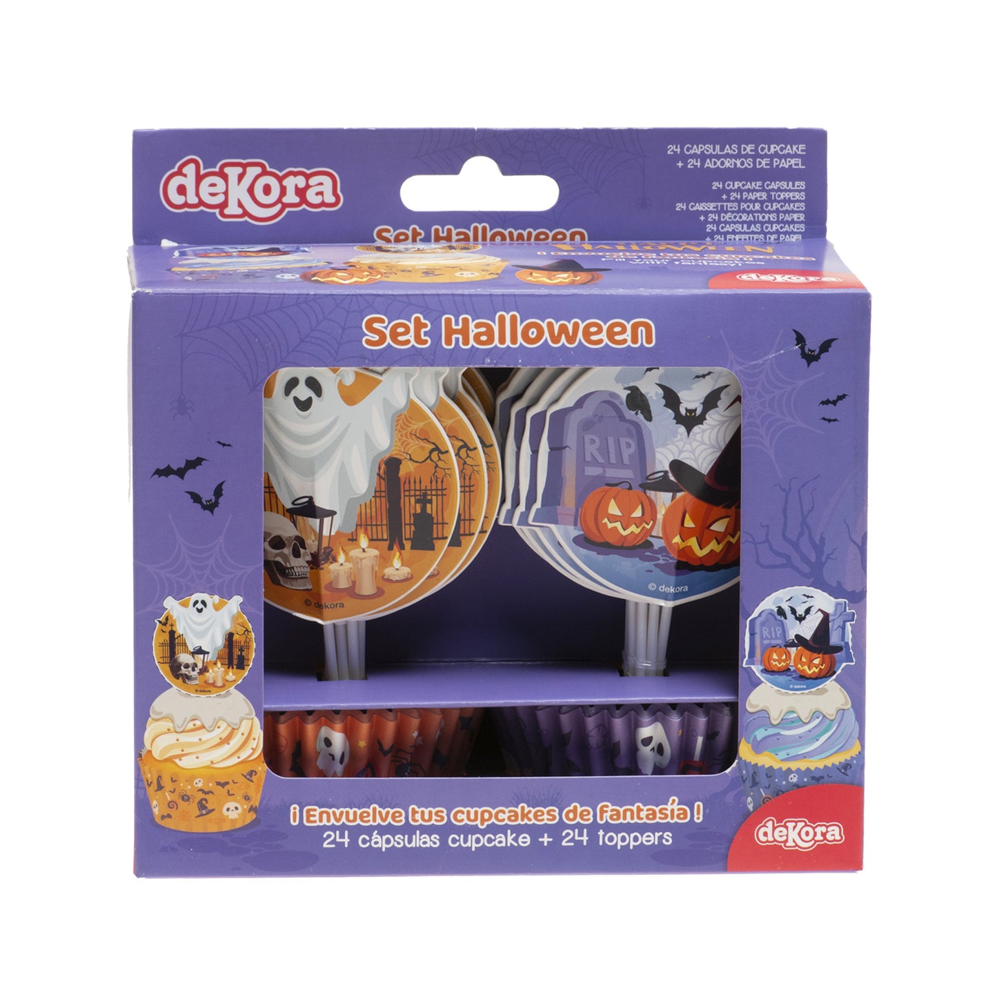 KIT DECORACIÓN CÁPSULAS Y TOPPERS HALLOWEEN