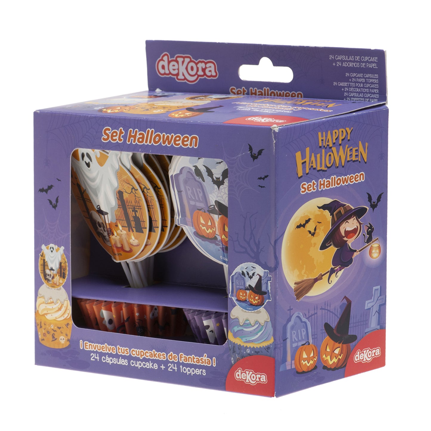 KIT DECORACIÓN CÁPSULAS Y TOPPERS HALLOWEEN